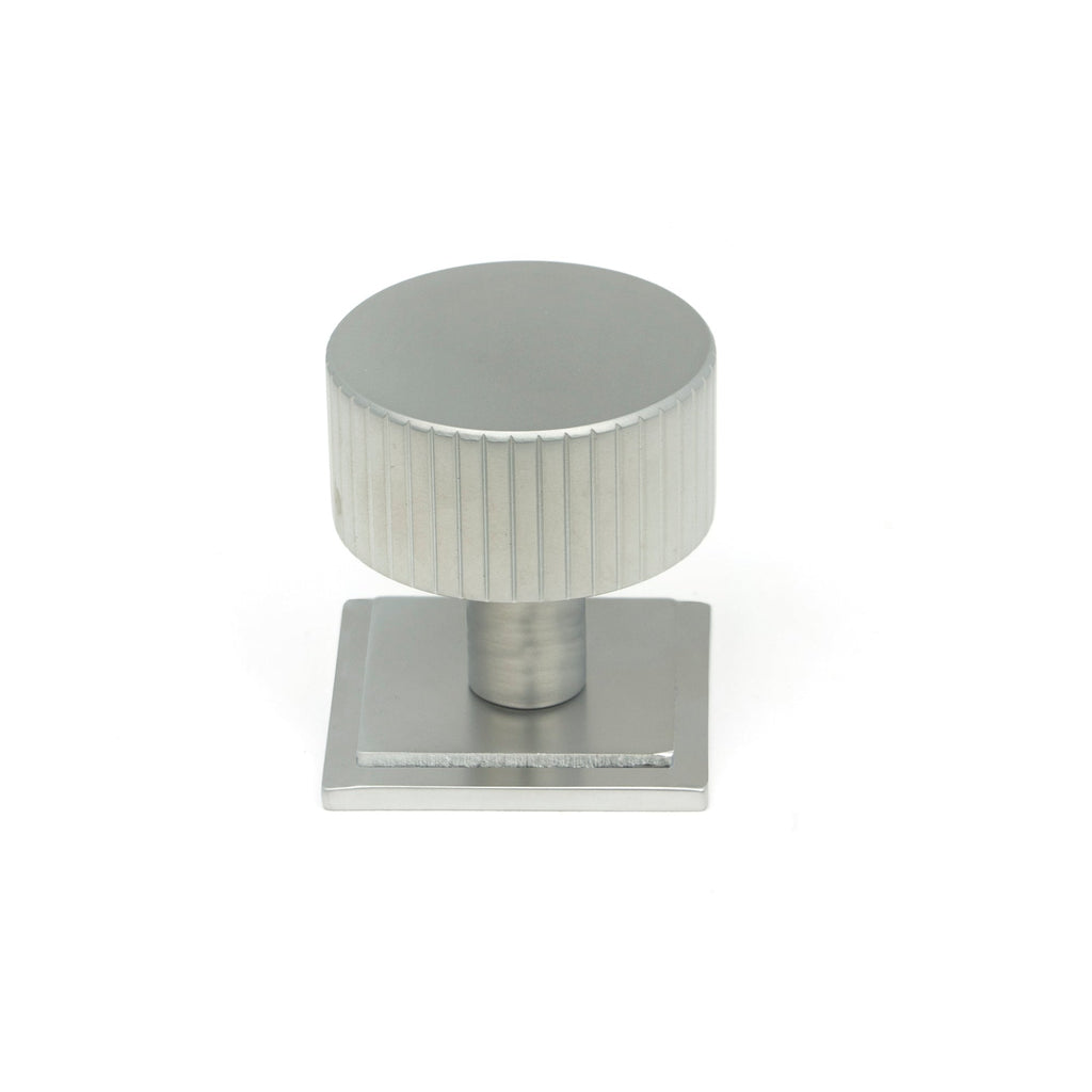 Satin Chrome Judd Cabinet Knob - 32mm (Square) | From The Anvil-Cabinet Knobs-Yester Home