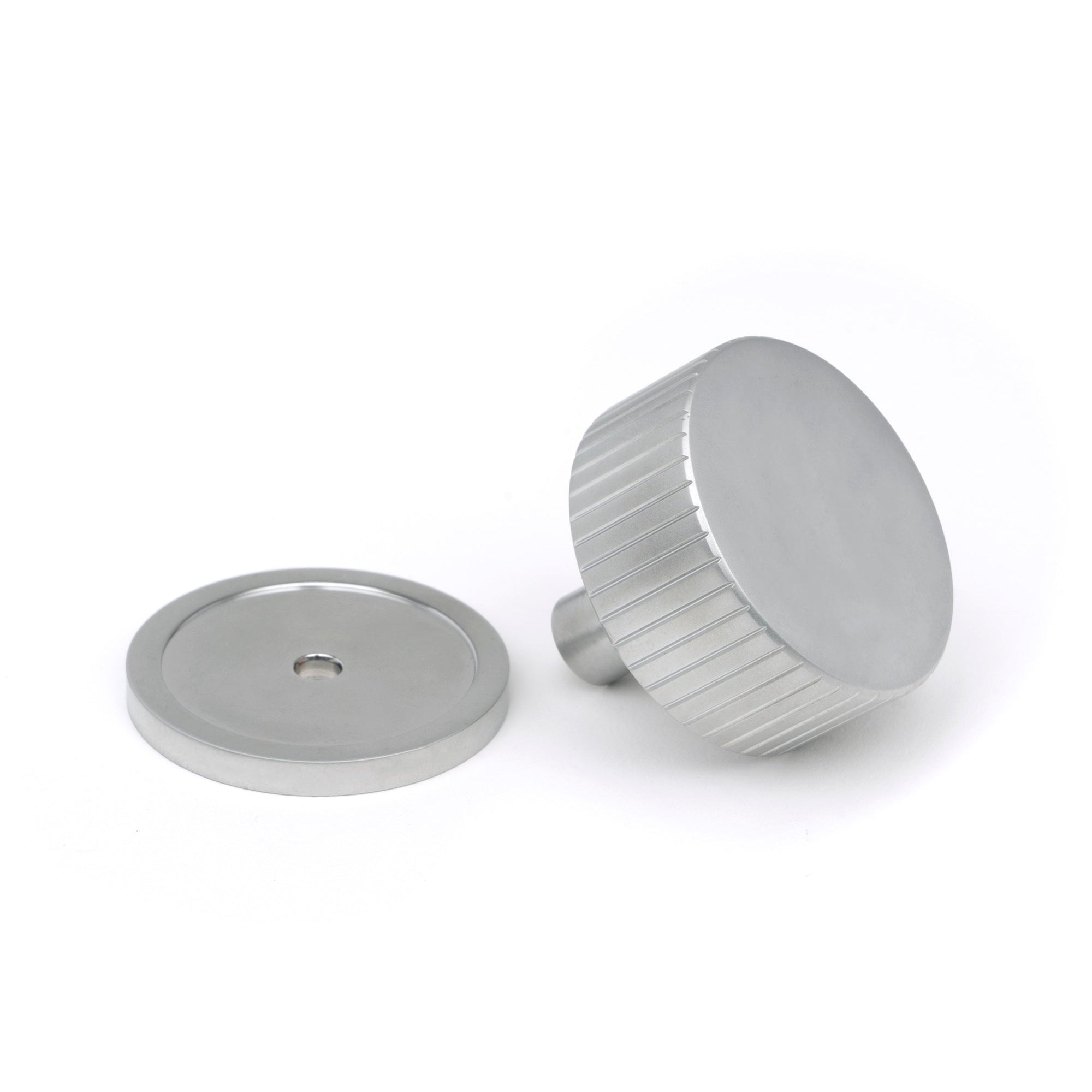 Satin Chrome Judd Cabinet Knob - 38mm (Plain) | From The Anvil-Cabinet Knobs-Yester Home