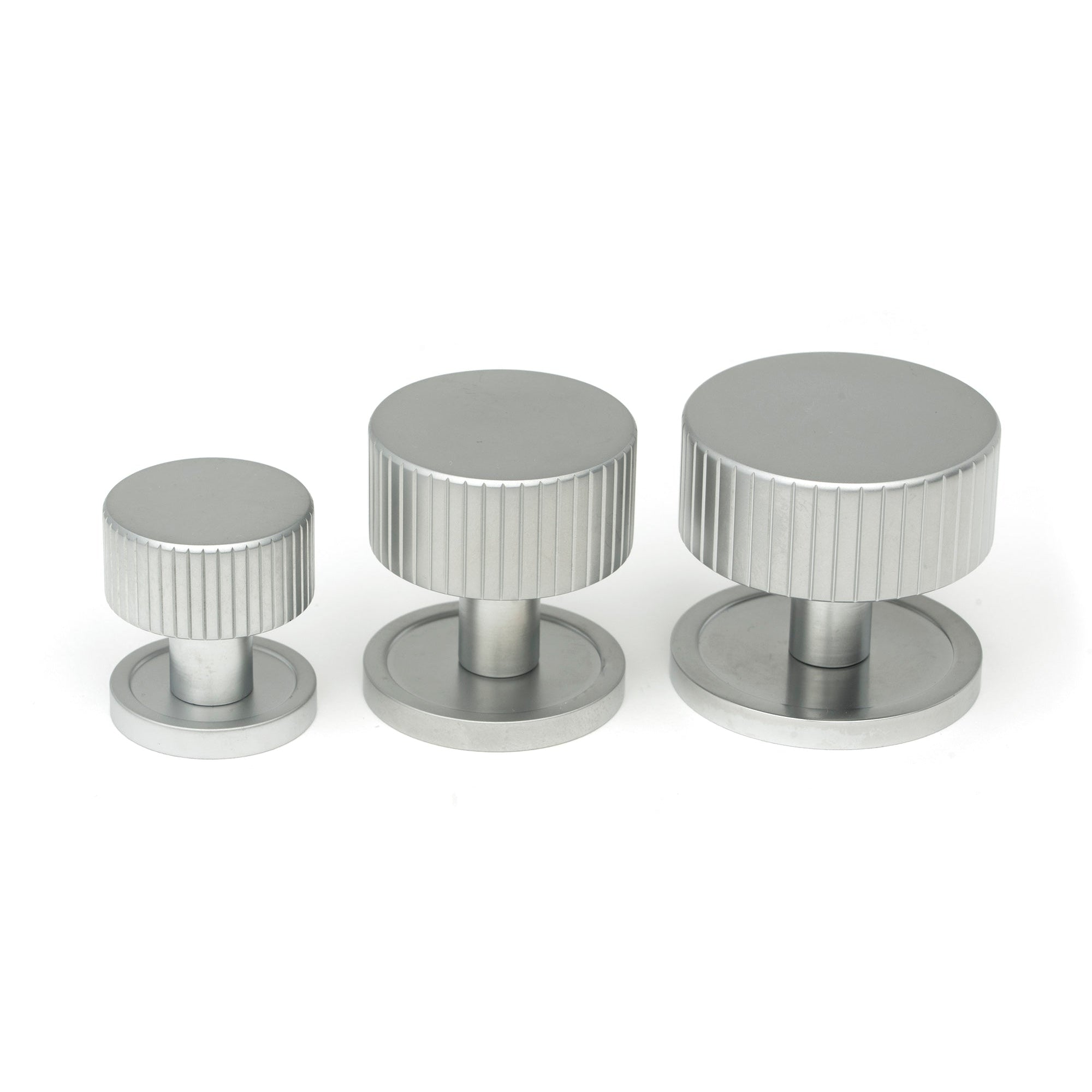Satin Chrome Judd Cabinet Knob - 38mm (Plain) | From The Anvil-Cabinet Knobs-Yester Home
