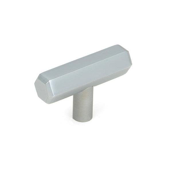 Satin Chrome Kahlo T-Bar | From The Anvil-Cabinet Knobs-Yester Home