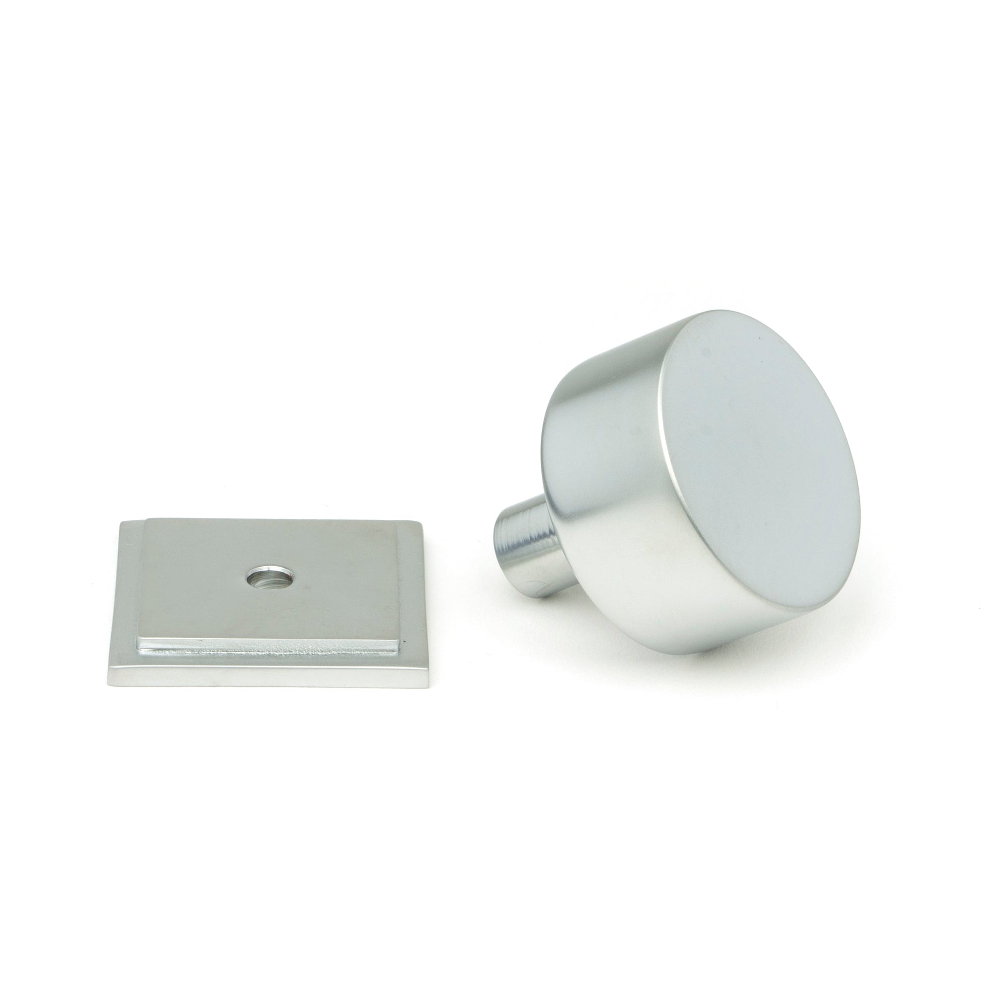 Satin Chrome Kelso Cabinet Knob - 32mm (Square) | From The Anvil-Cabinet Knobs-Yester Home