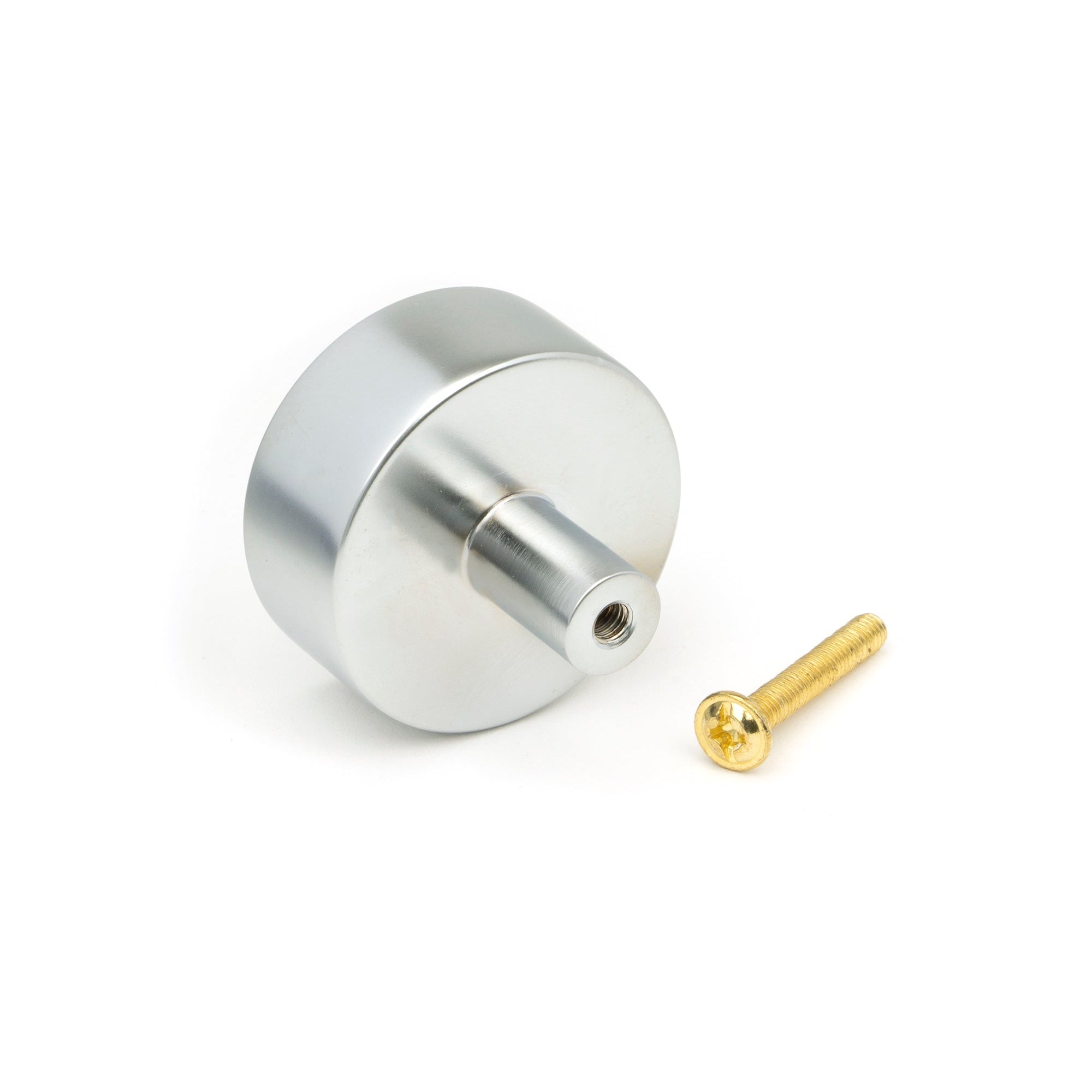 Satin Chrome Kelso Cabinet Knob - 38mm (No rose) | From The Anvil-Cabinet Knobs-Yester Home