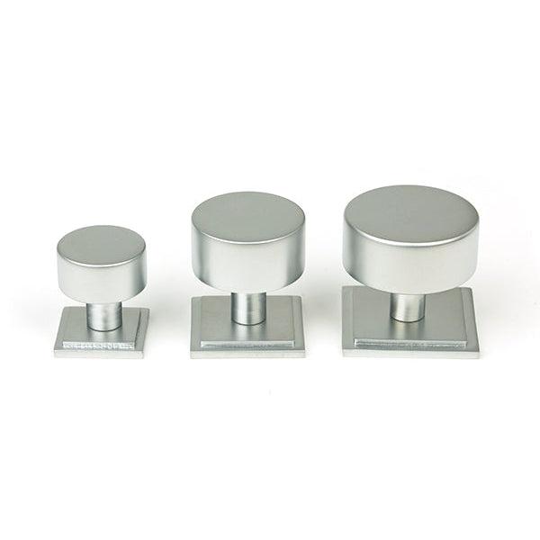 Satin Chrome Kelso Cabinet Knob - 38mm (Square) | From The Anvil-Cabinet Knobs-Yester Home