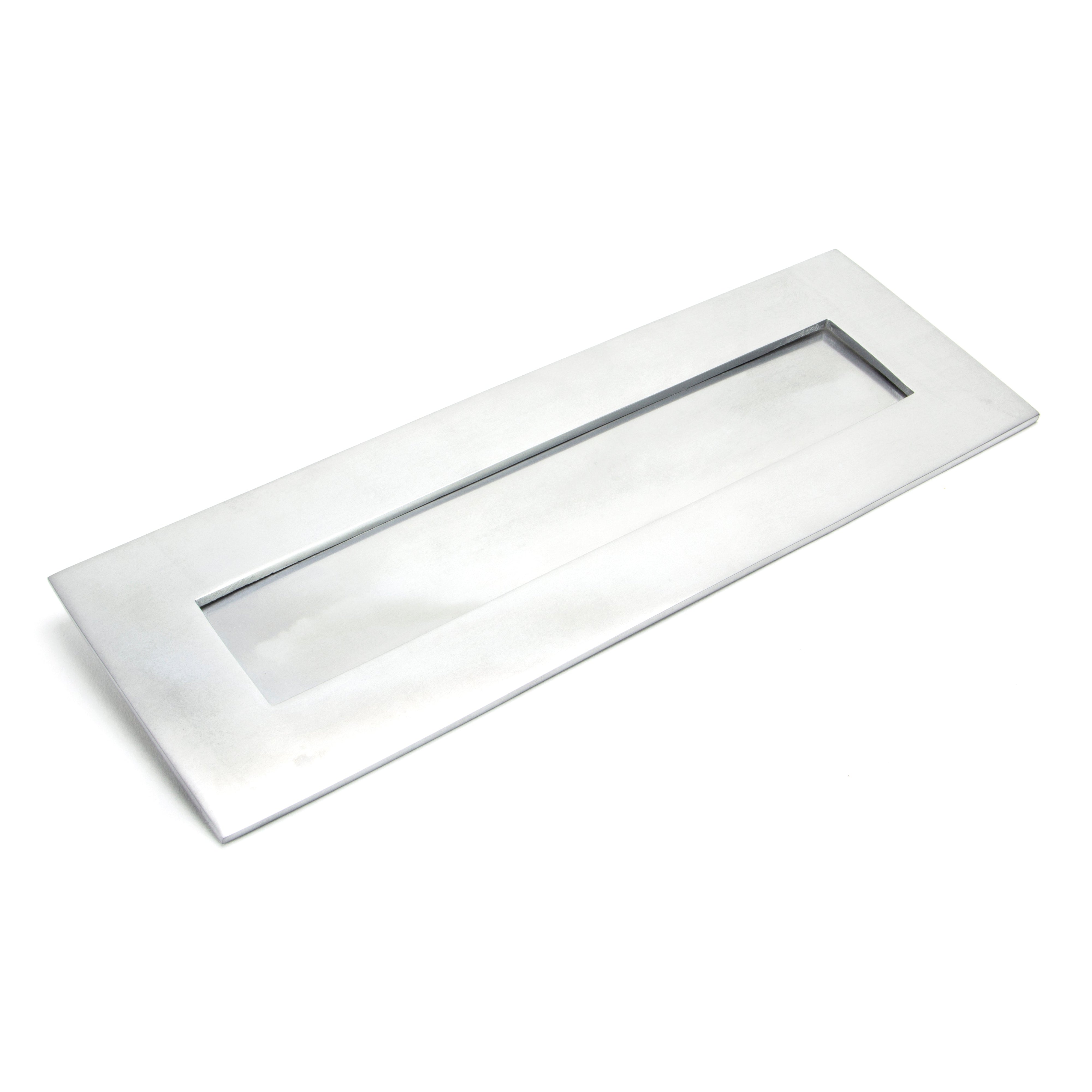 Satin Chrome Large Letter Plate | From The Anvil-Letter Plates-Yester Home