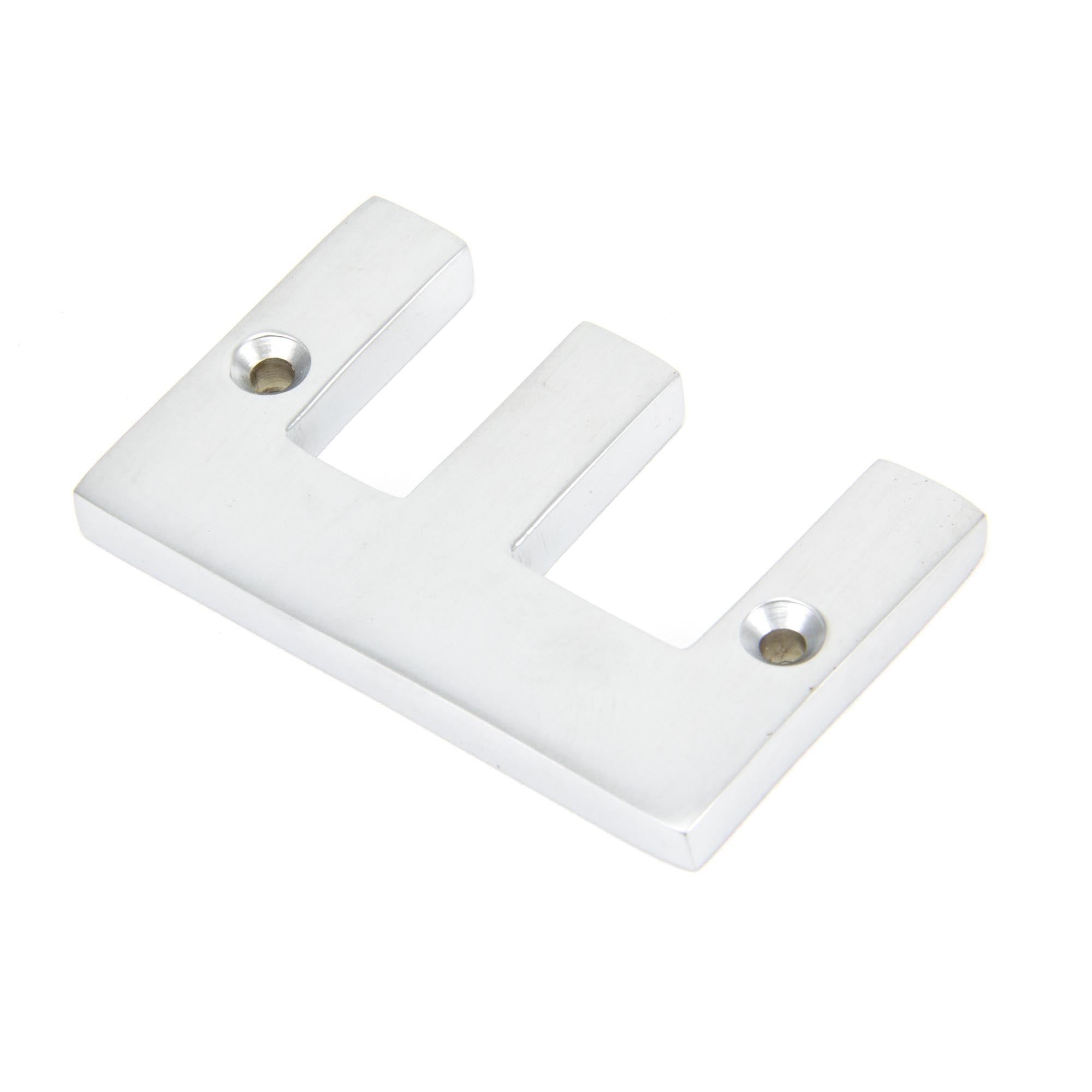 Satin Chrome Letter E | From The Anvil - Letters - From The Anvil - Yester Home