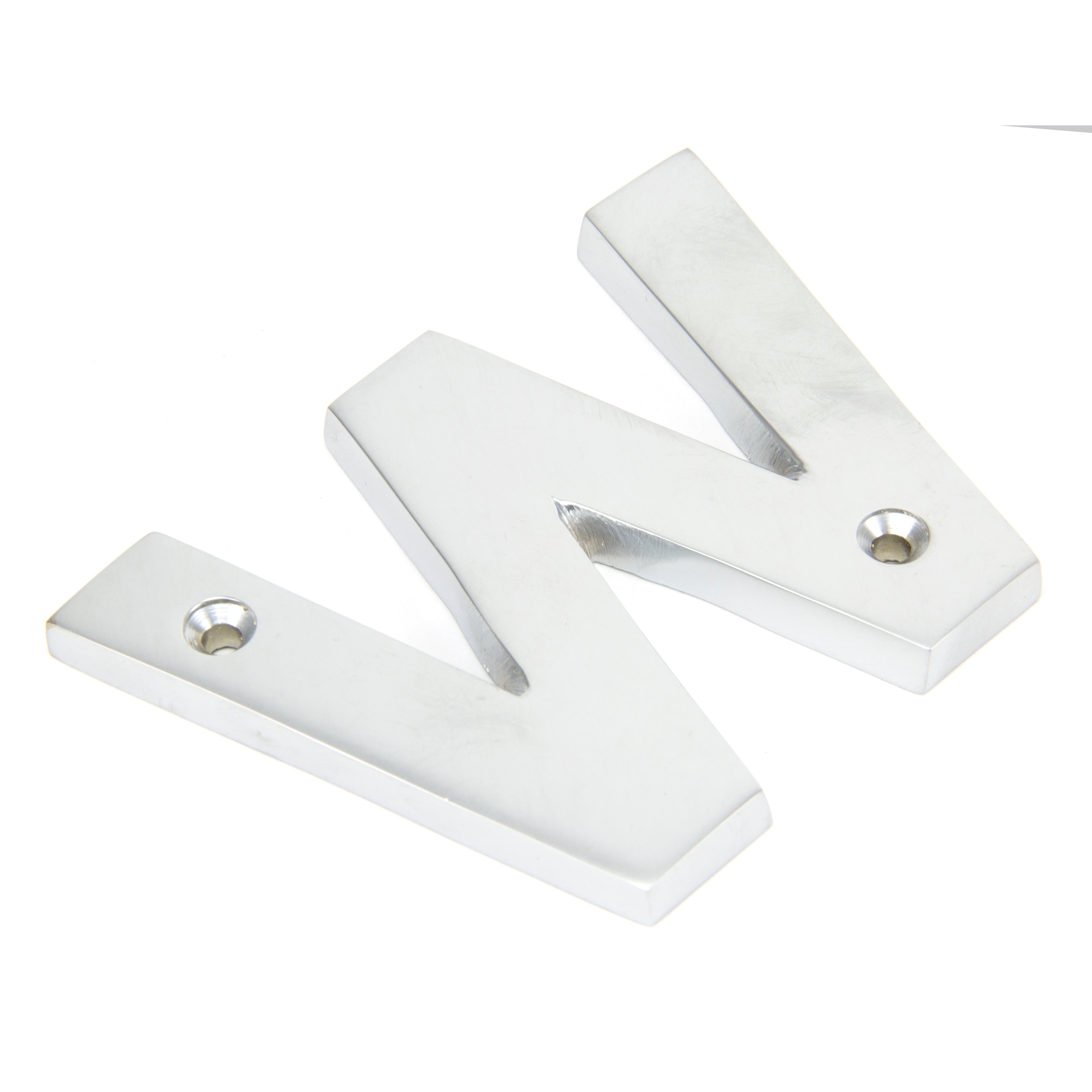 Satin Chrome Letter W | From The Anvil-Letters-Yester Home