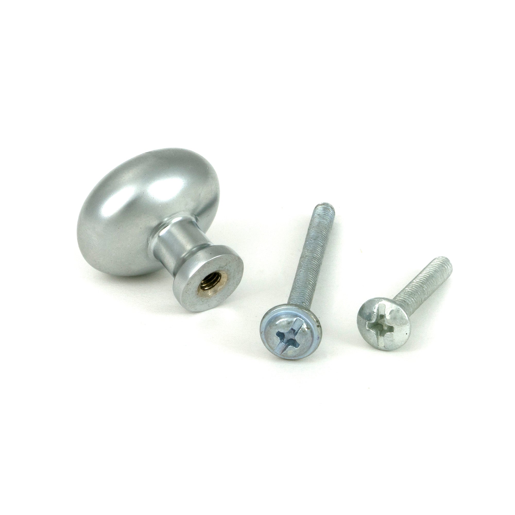 Satin Chrome Moore Cabinet Knob - 25mm - Cabinet Knobs - From The Anvil - Yester Home
