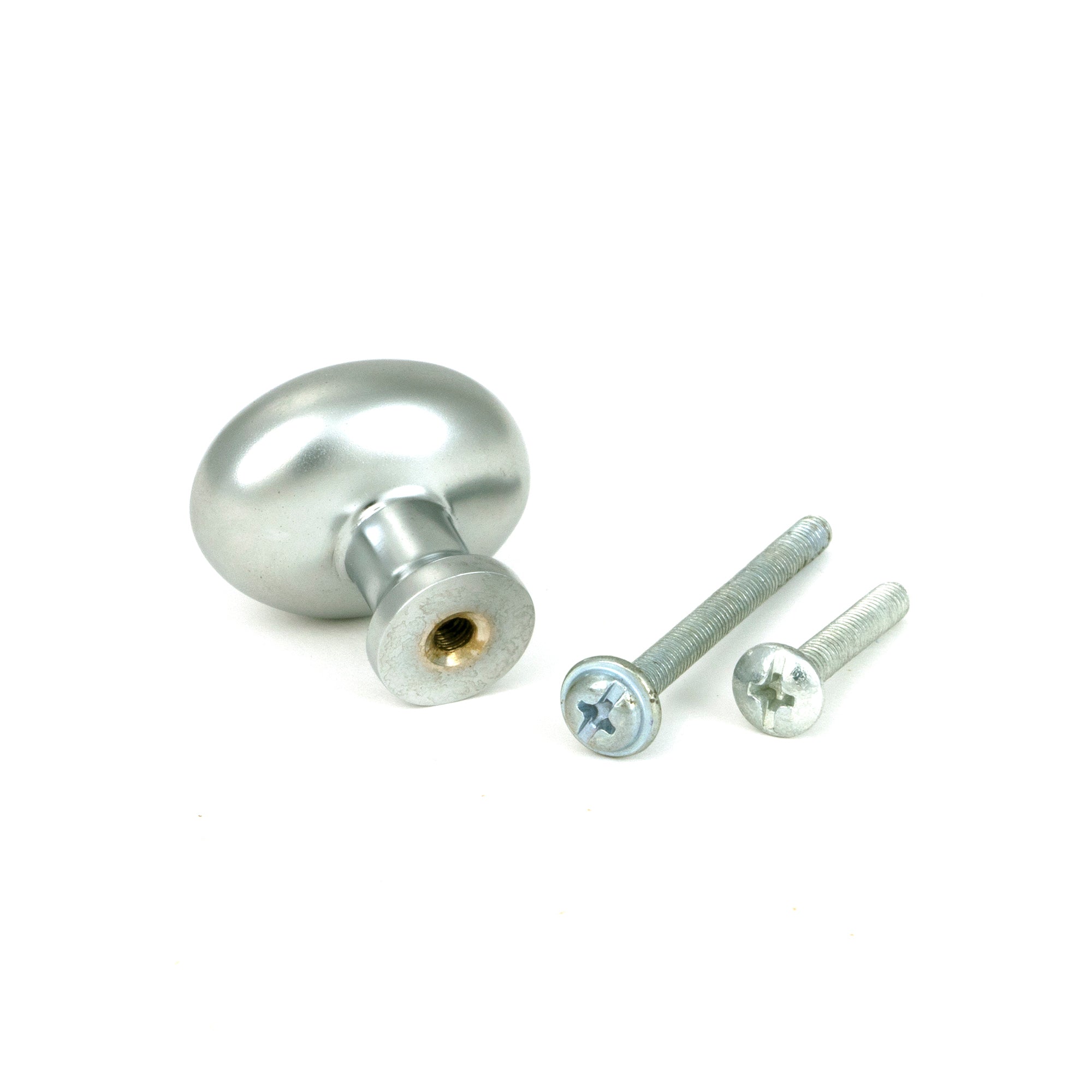Satin Chrome Moore Cabinet Knob - 32mm - Cabinet Knobs - From The Anvil - Yester Home