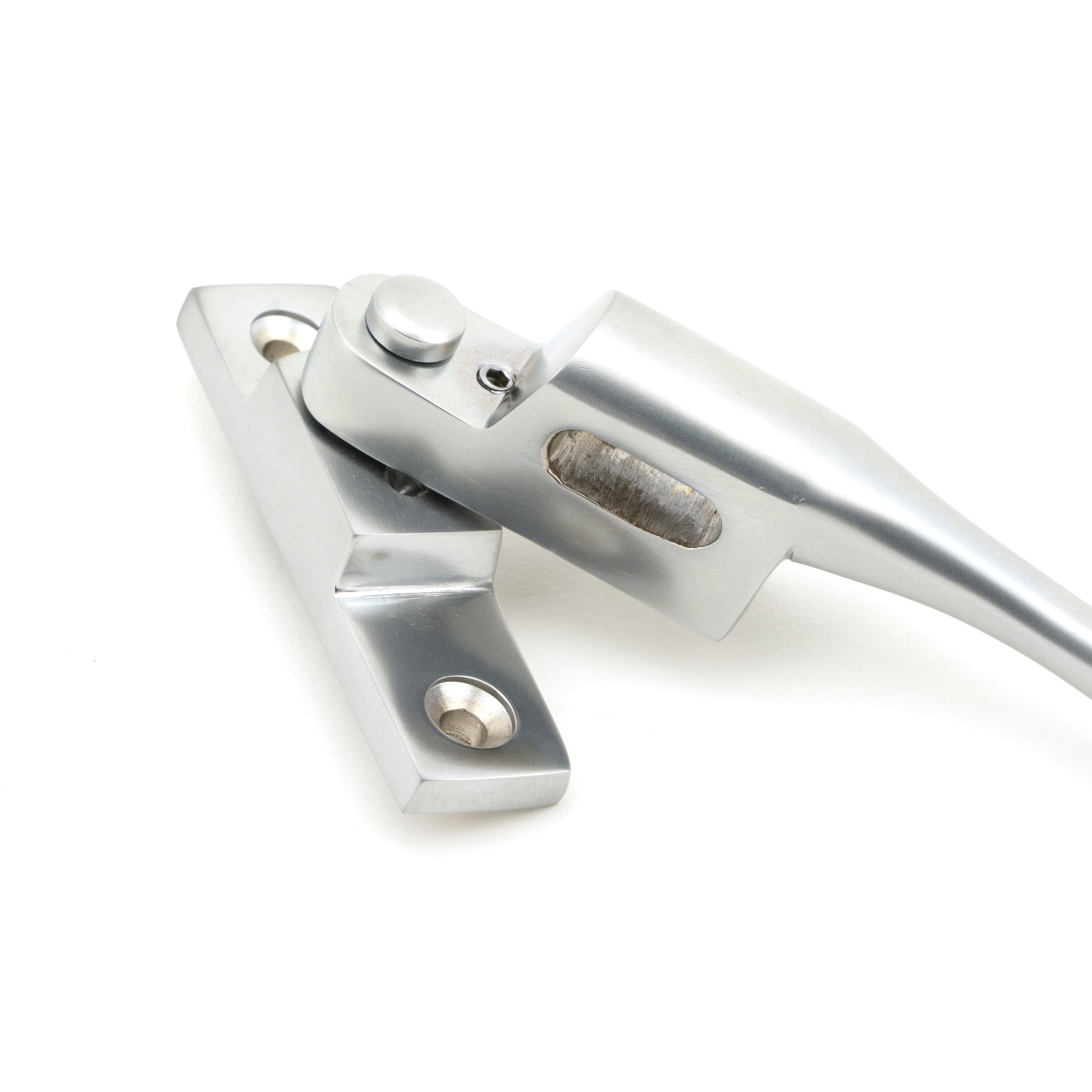 Satin Chrome Night-Vent Locking Peardrop Fastener - LH | From The Anvil-Night-Vent Fasteners-Yester Home