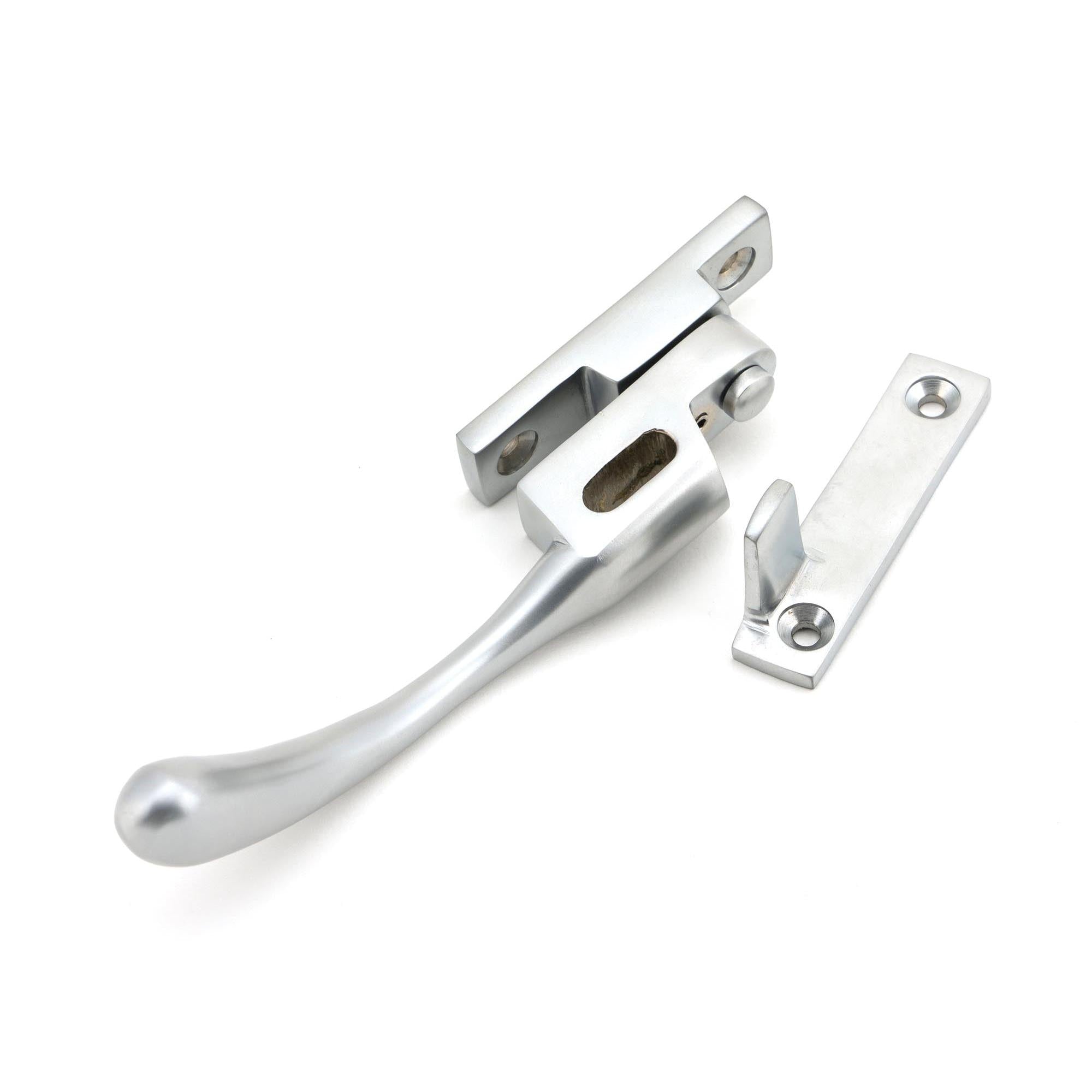 Satin Chrome Night-Vent Locking Peardrop Fastener - LH | From The Anvil - Night-Vent Fasteners - From The Anvil - Yester Home