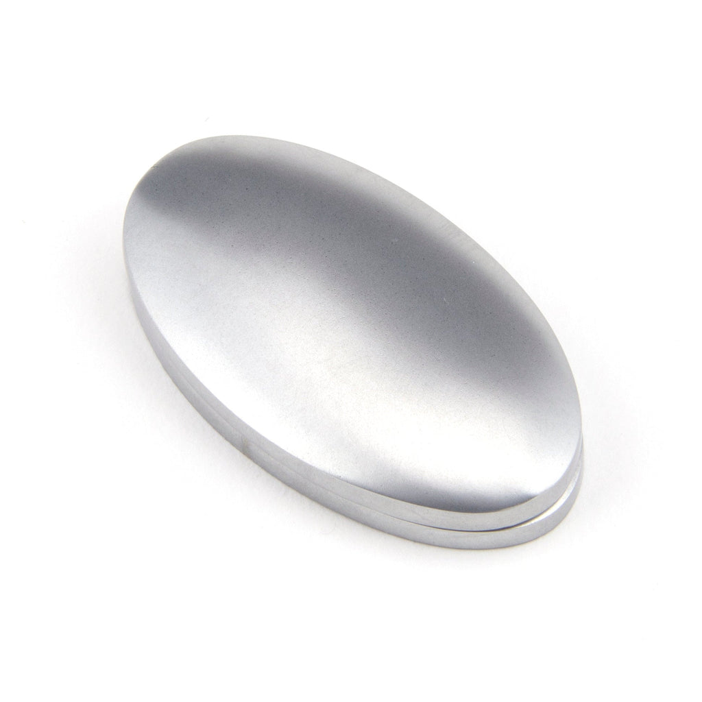 Satin Chrome Oval Escutcheon & Cover | From The Anvil-Escutcheons-Yester Home