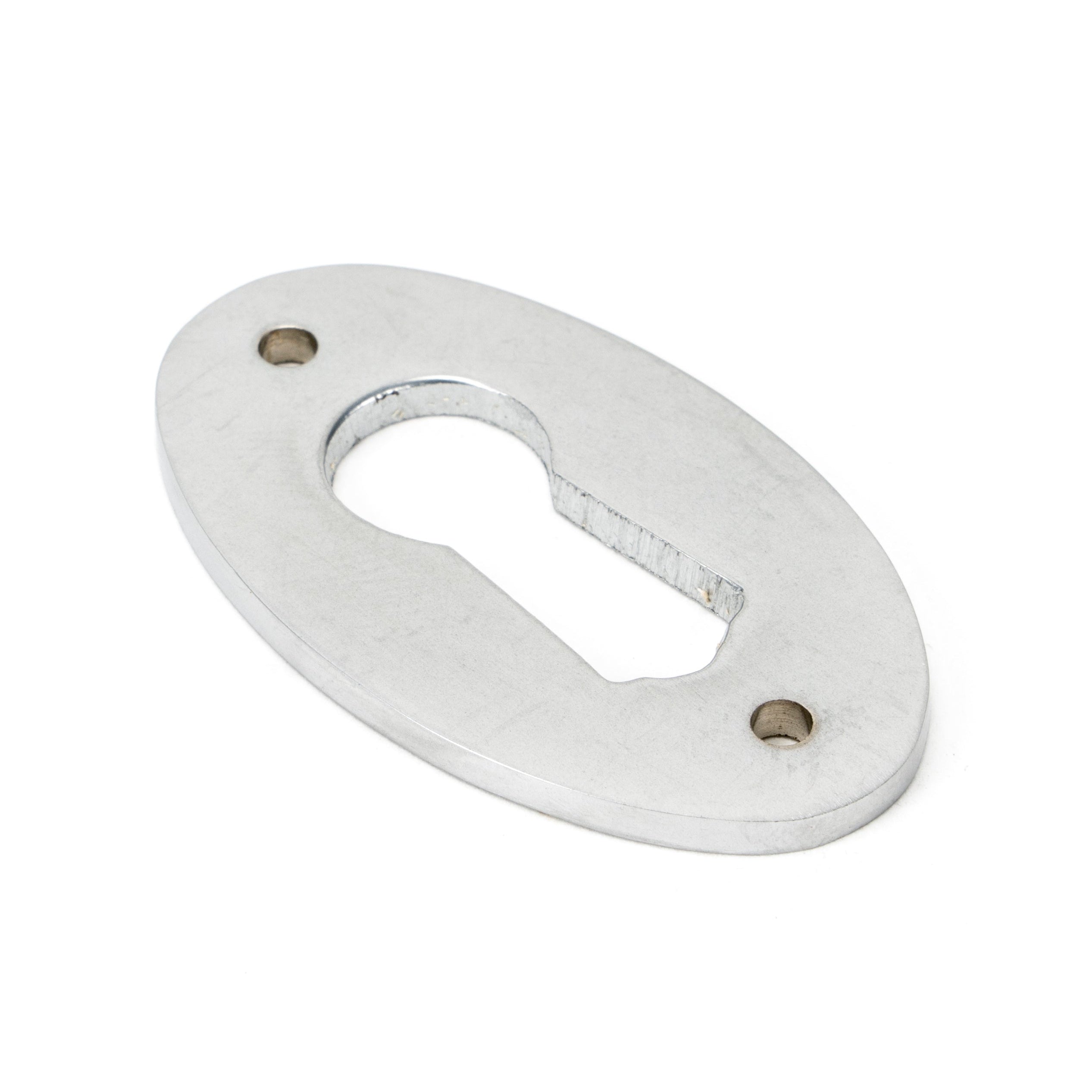 Satin Chrome Oval Escutcheon | From The Anvil-Escutcheons-Yester Home