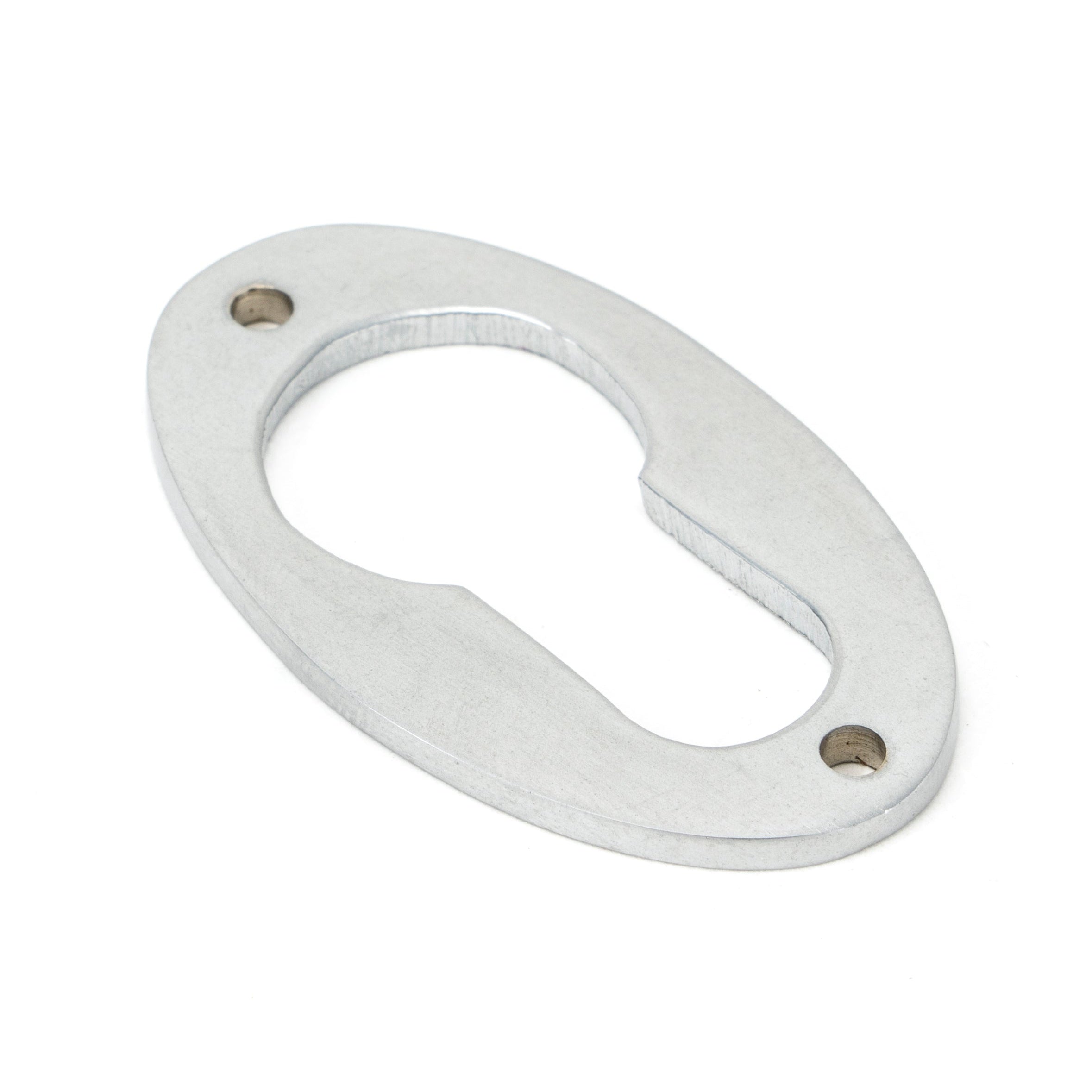 Satin Chrome Oval Euro Escutcheon | From The Anvil-Euro Escutcheons-Yester Home