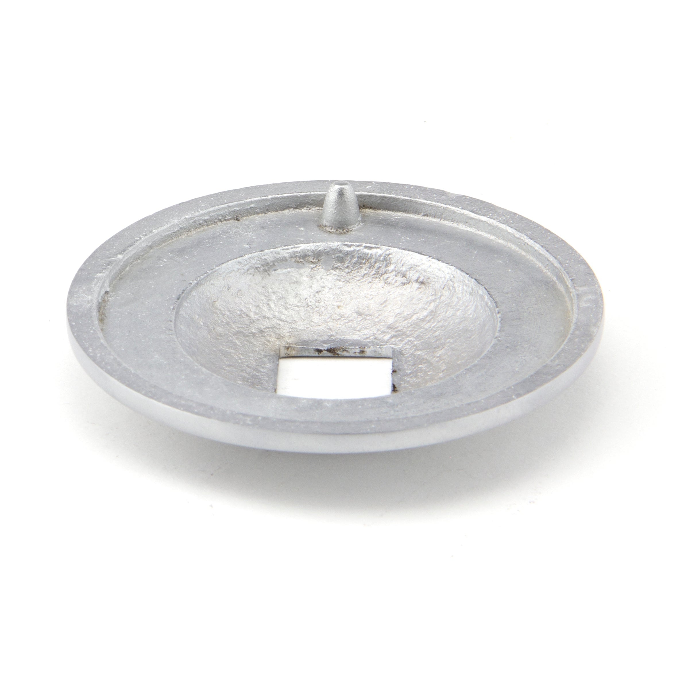 Satin Chrome Round Centre Door Knob | From The Anvil-Centre Door Knobs-Yester Home