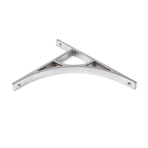 Satin Chrome Tyne Shelf Bracket (260mm x 200mm) | From The Anvil-Shelf Brackets-Yester Home