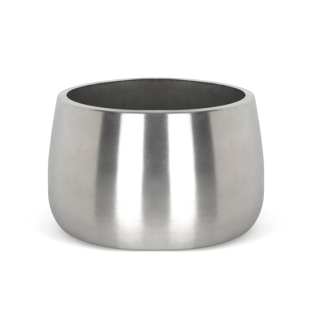 Satin Marine SS (316) 28cm Hepworth Pot (Drainage holes) | From The Anvil-Plant Pots-Yester Home