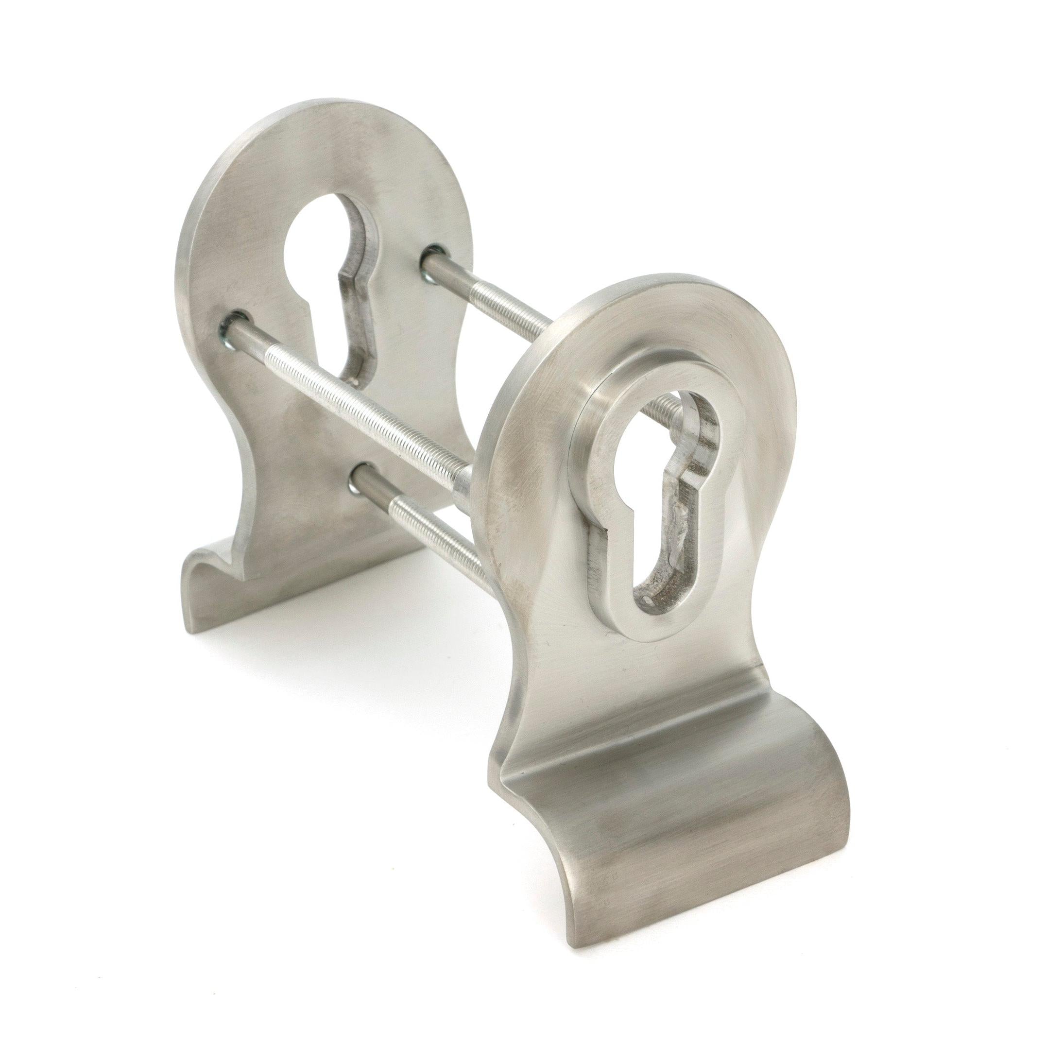 Satin Marine SS (316) 50mm Euro Door Pull (Back to Back fixings) | From The Anvil - Euro Pulls - From The Anvil - Yester Home