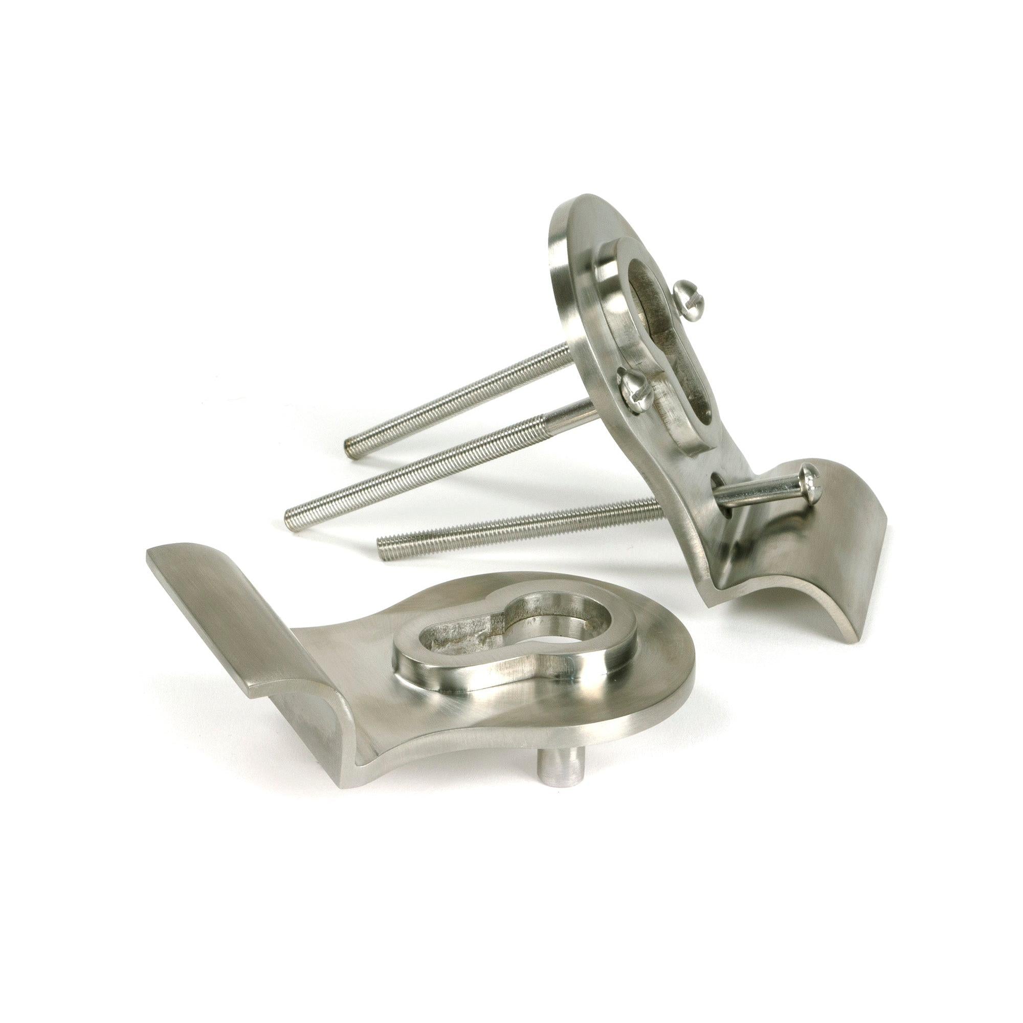 Satin Marine SS (316) 50mm Euro Door Pull (Back to Back fixings) | From The Anvil - Euro Pulls - From The Anvil - Yester Home
