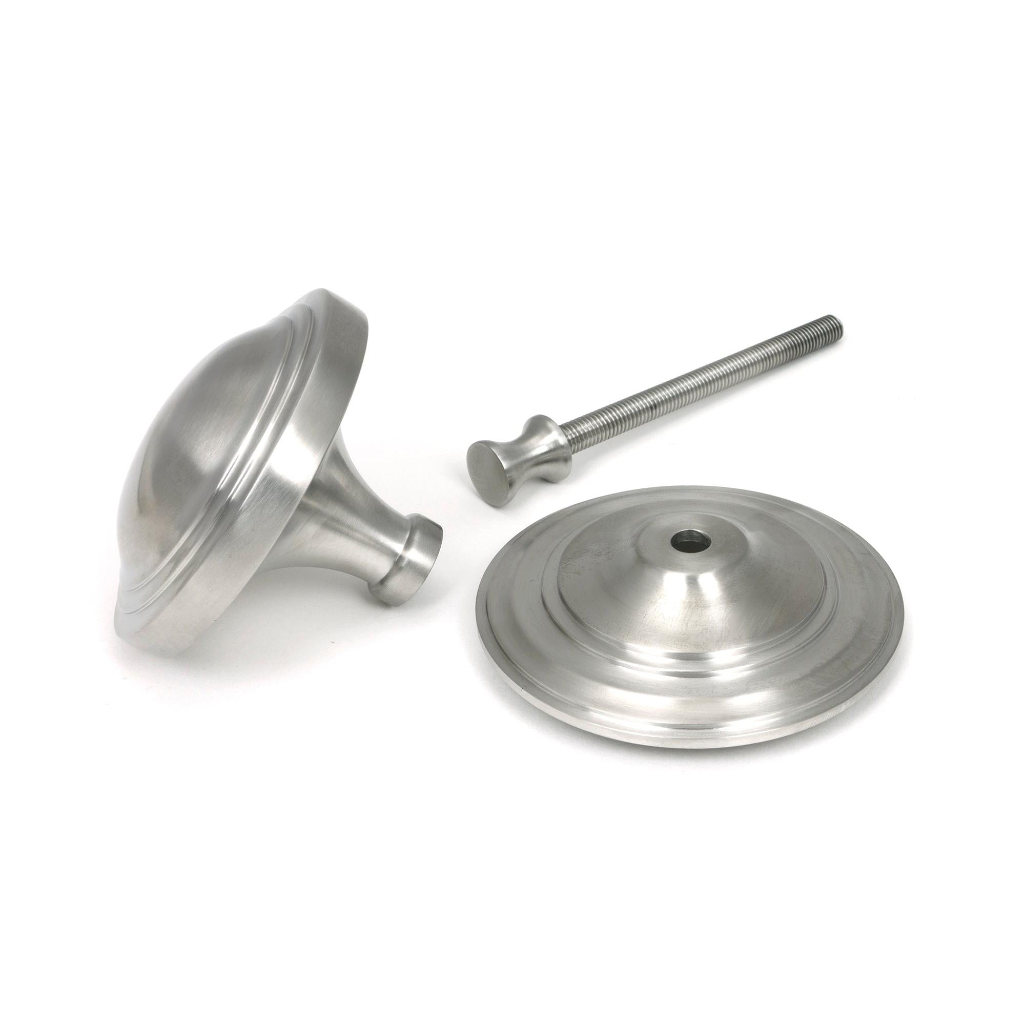 Satin Marine SS (316) Art Deco Centre Door Knob | From The Anvil - Centre Door Knobs - From The Anvil - Yester Home