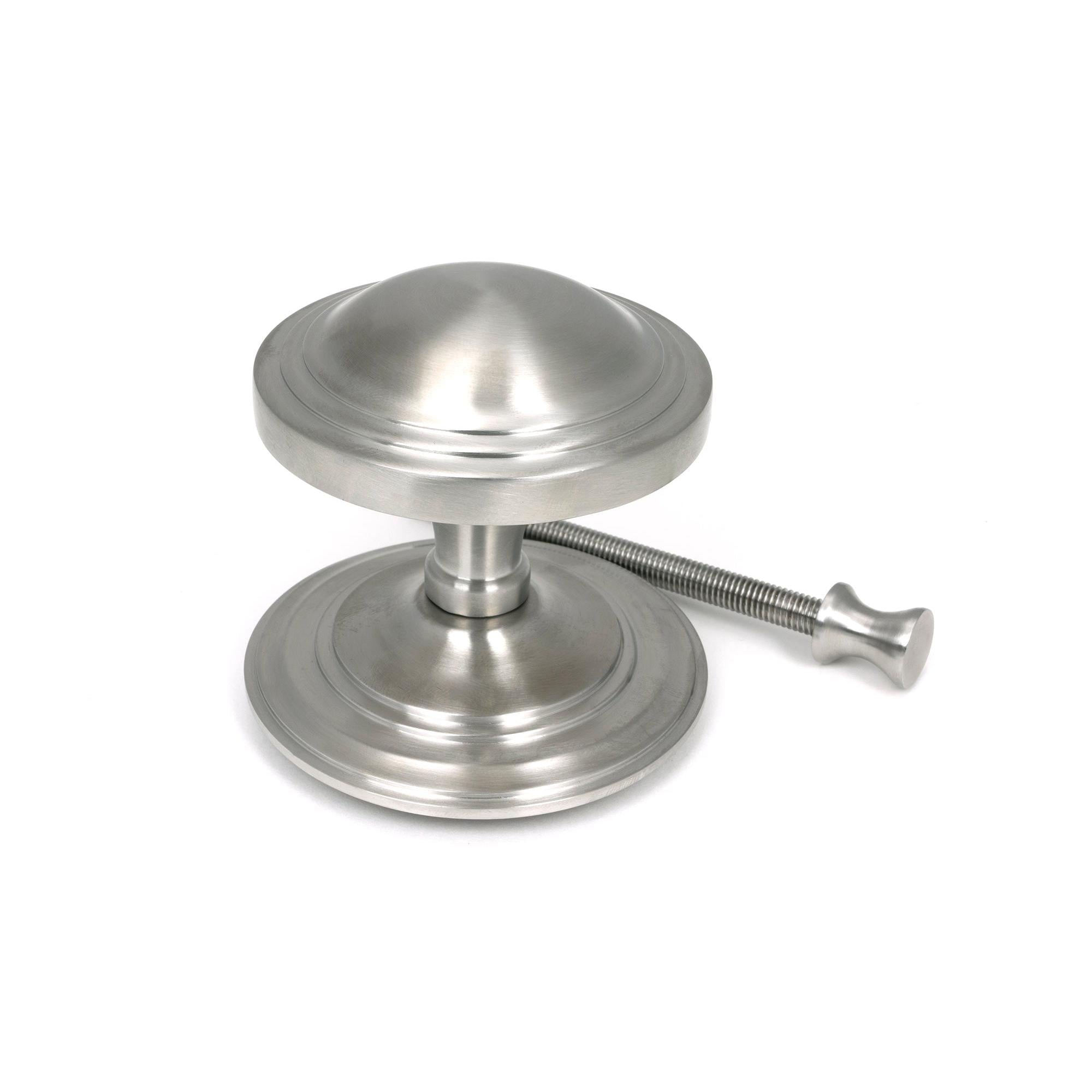Satin Marine SS (316) Art Deco Centre Door Knob | From The Anvil - Centre Door Knobs - From The Anvil - Yester Home