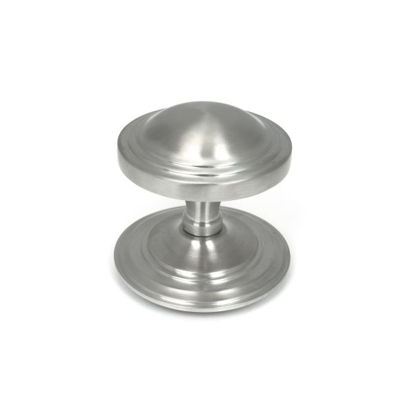 Satin Marine SS (316) Art Deco Centre Door Knob | From The Anvil-Centre Door Knobs-Yester Home