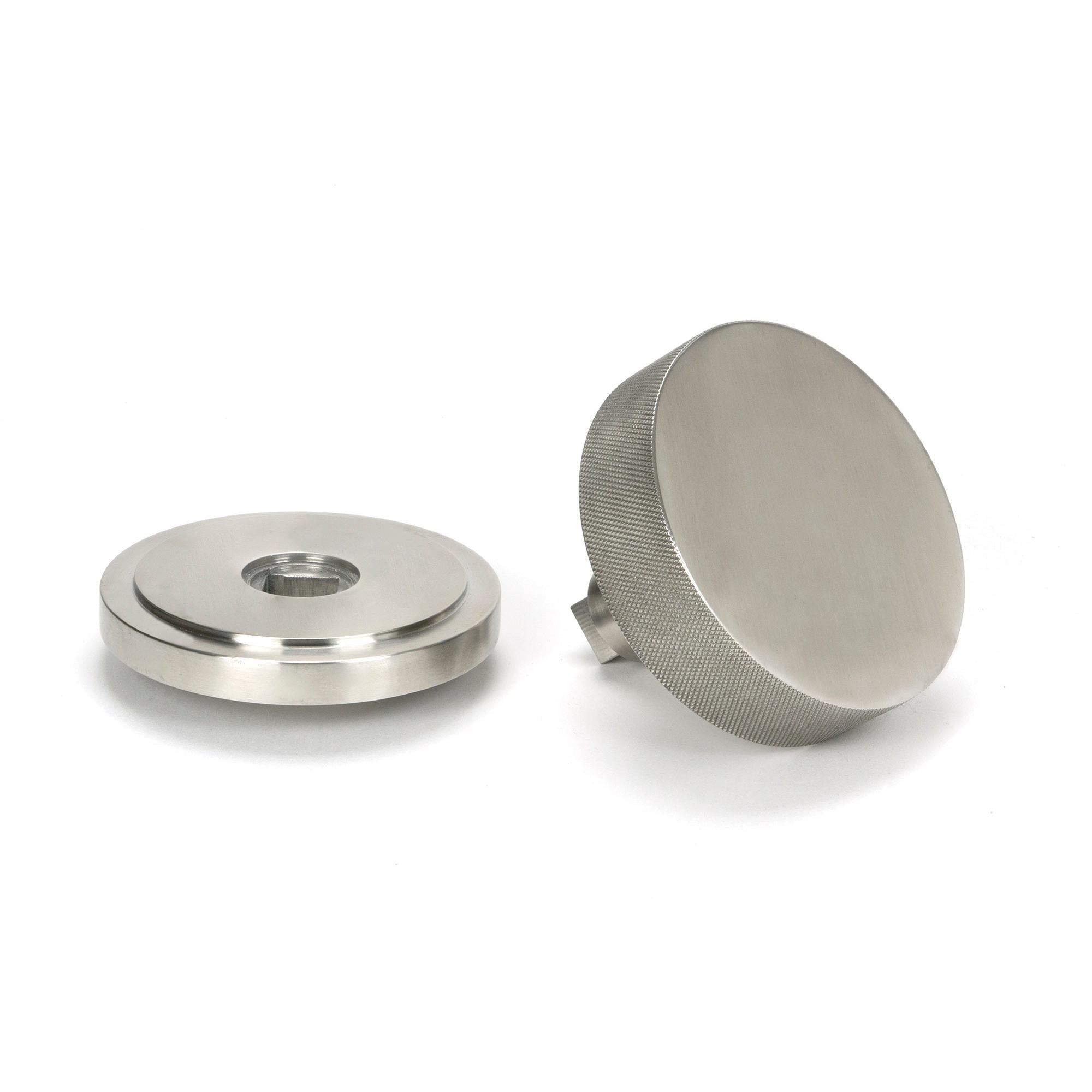 Satin Marine SS (316) Brompton Centre Door Knob (Art Deco) | From The Anvil - Centre Door Knobs - From The Anvil - Yester Home