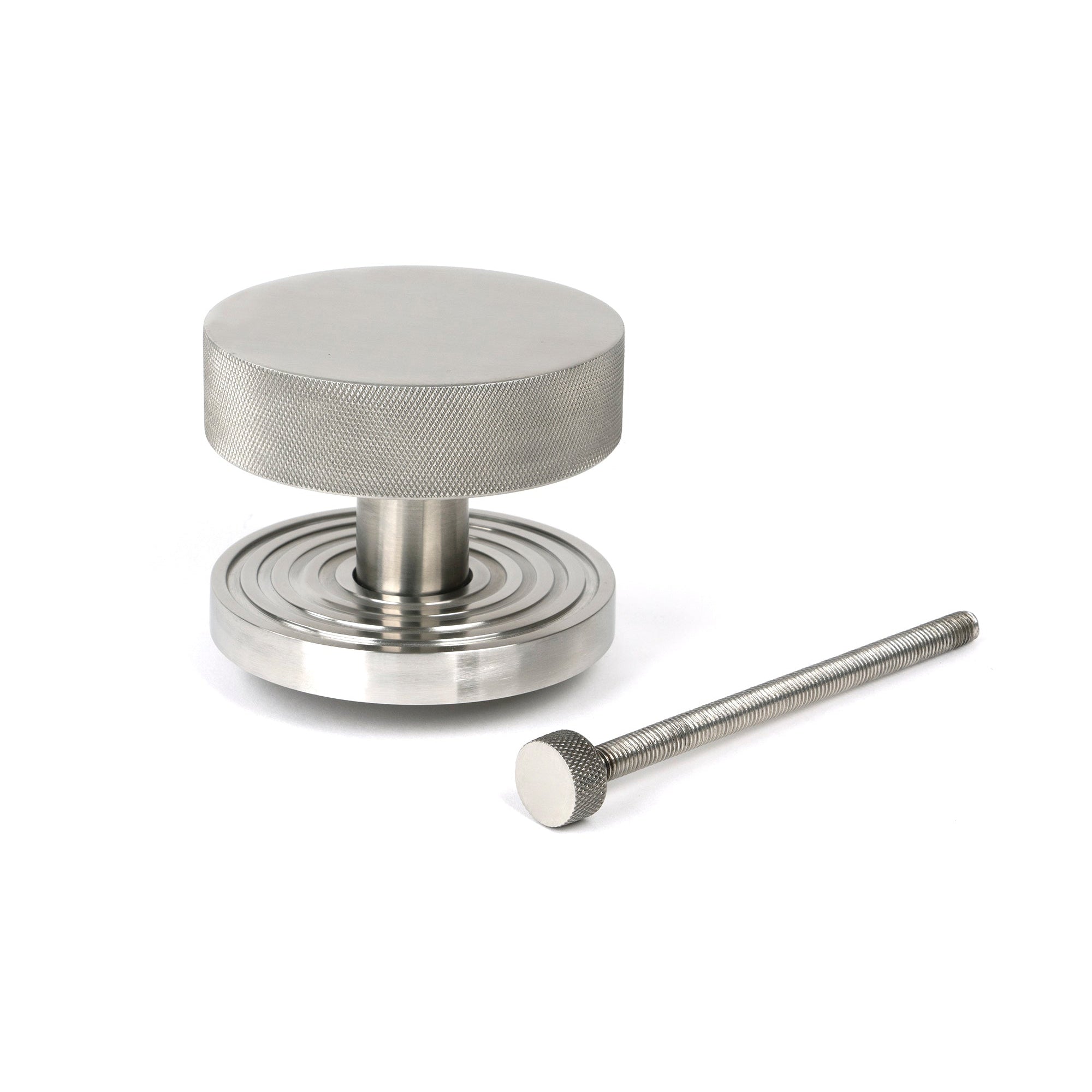 Satin Marine SS (316) Brompton Centre Door Knob (Beehive) | From The Anvil-Centre Door Knobs-Yester Home