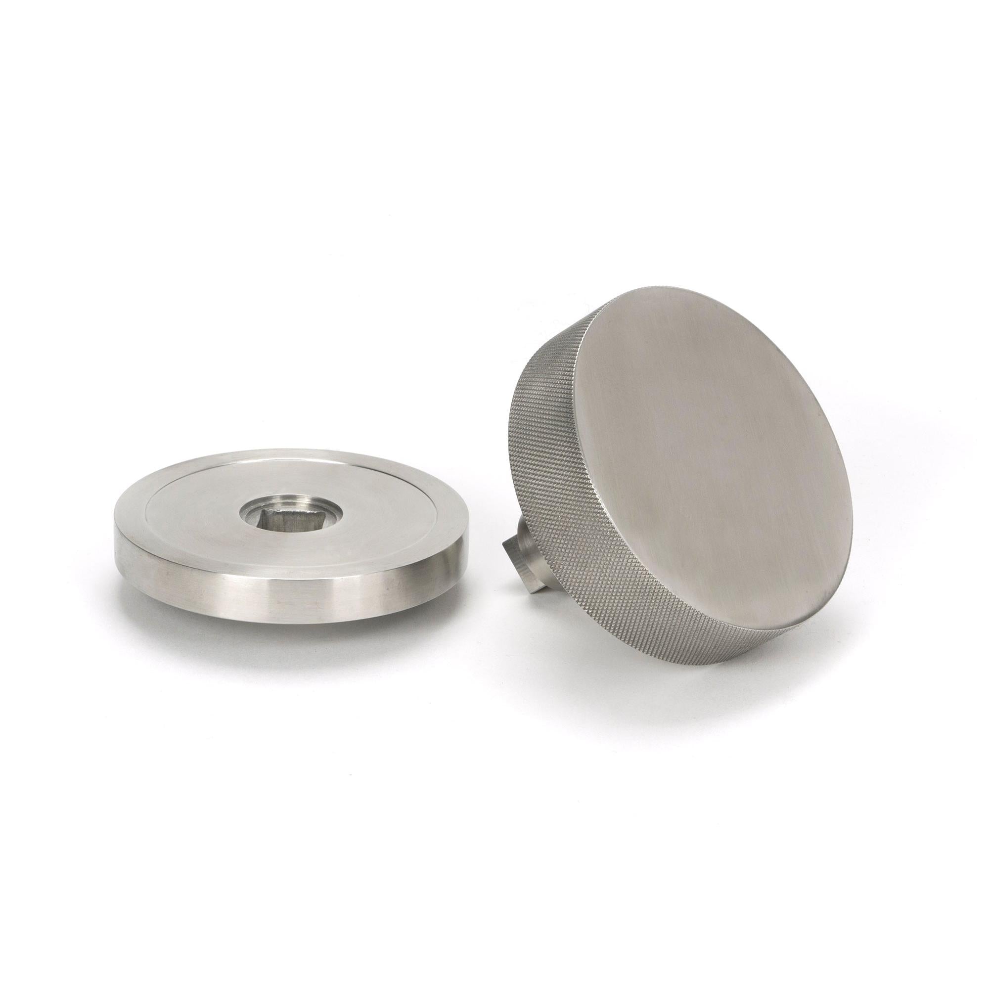 Satin Marine SS (316) Brompton Centre Door Knob (Plain) | From The Anvil - Centre Door Knobs - From The Anvil - Yester Home