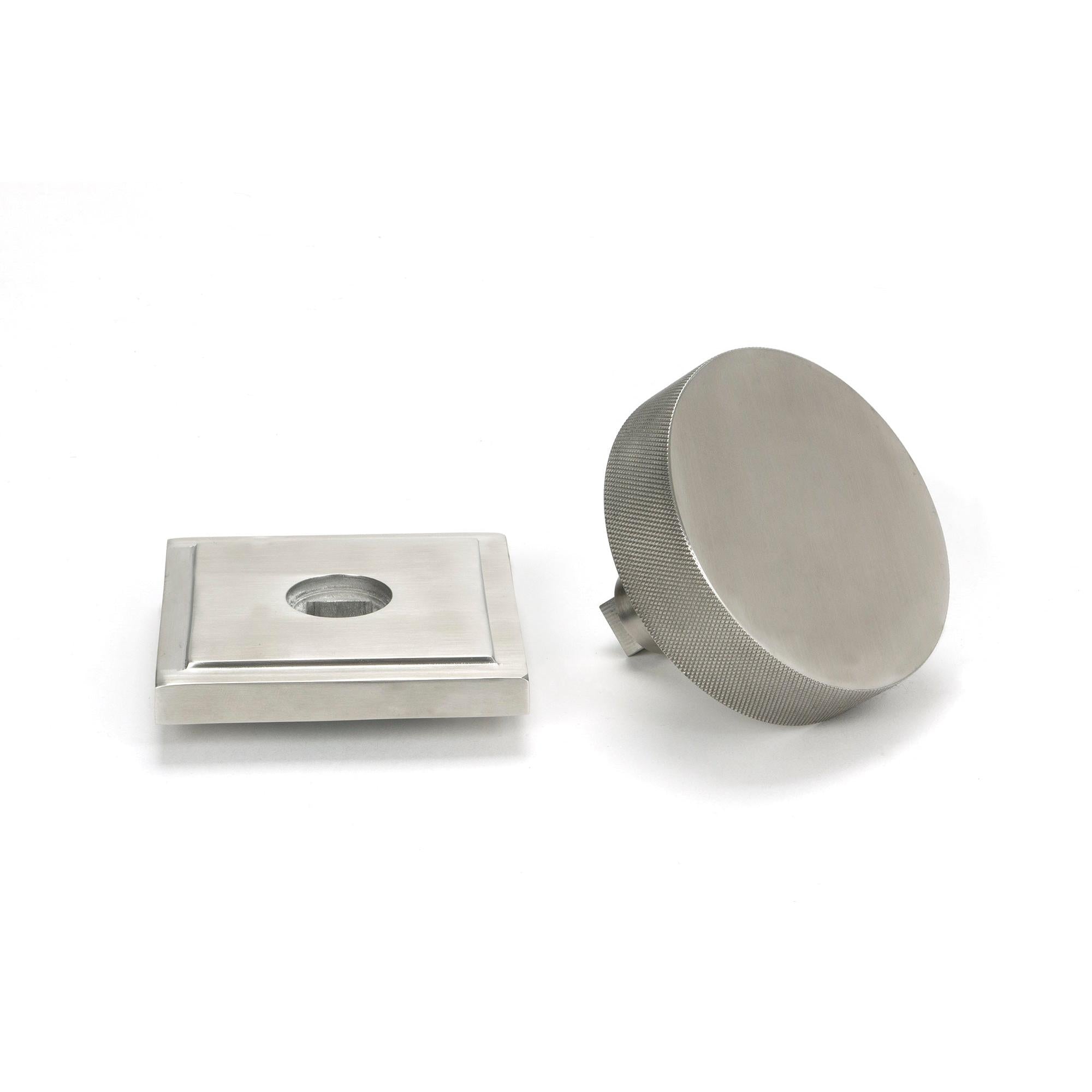 Satin Marine SS (316) Brompton Centre Door Knob (Square) | From The Anvil - Centre Door Knobs - From The Anvil - Yester Home
