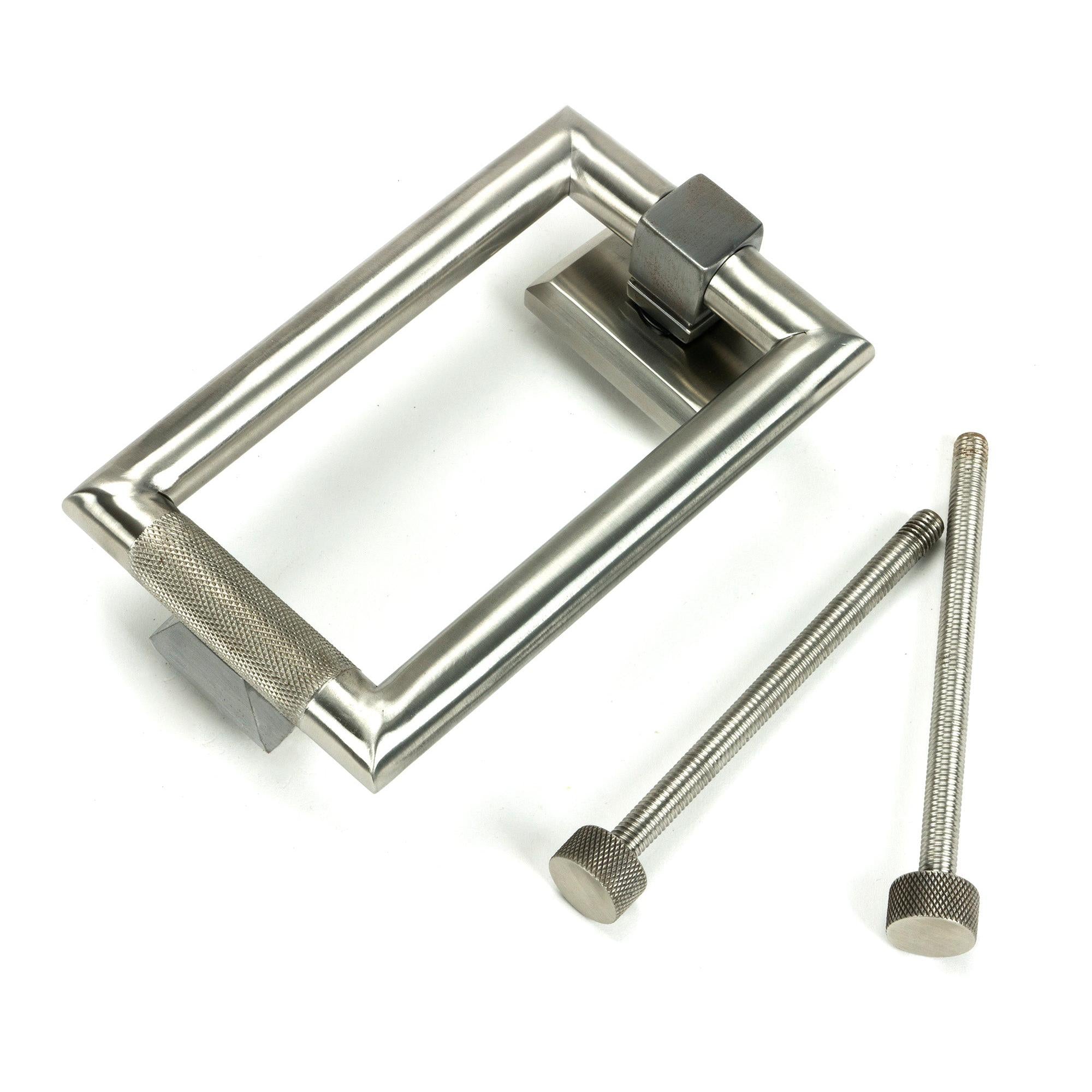 Satin Marine SS (316) Brompton Door Knocker | From The Anvil - Bolt-Through Door Knockers - From The Anvil - Yester Home