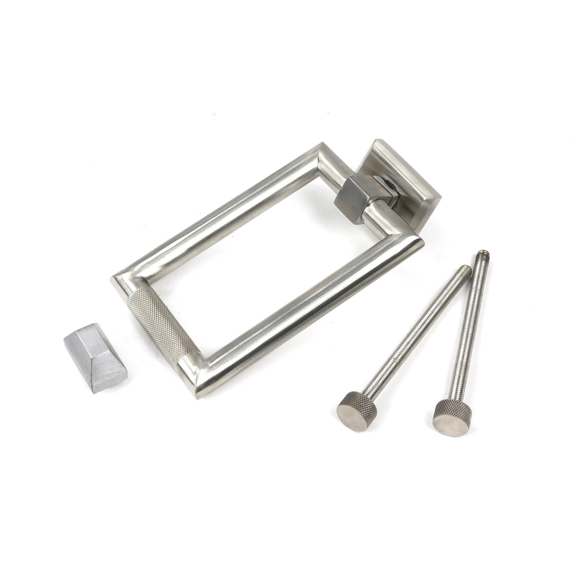 Satin Marine SS (316) Brompton Door Knocker | From The Anvil - Bolt-Through Door Knockers - From The Anvil - Yester Home