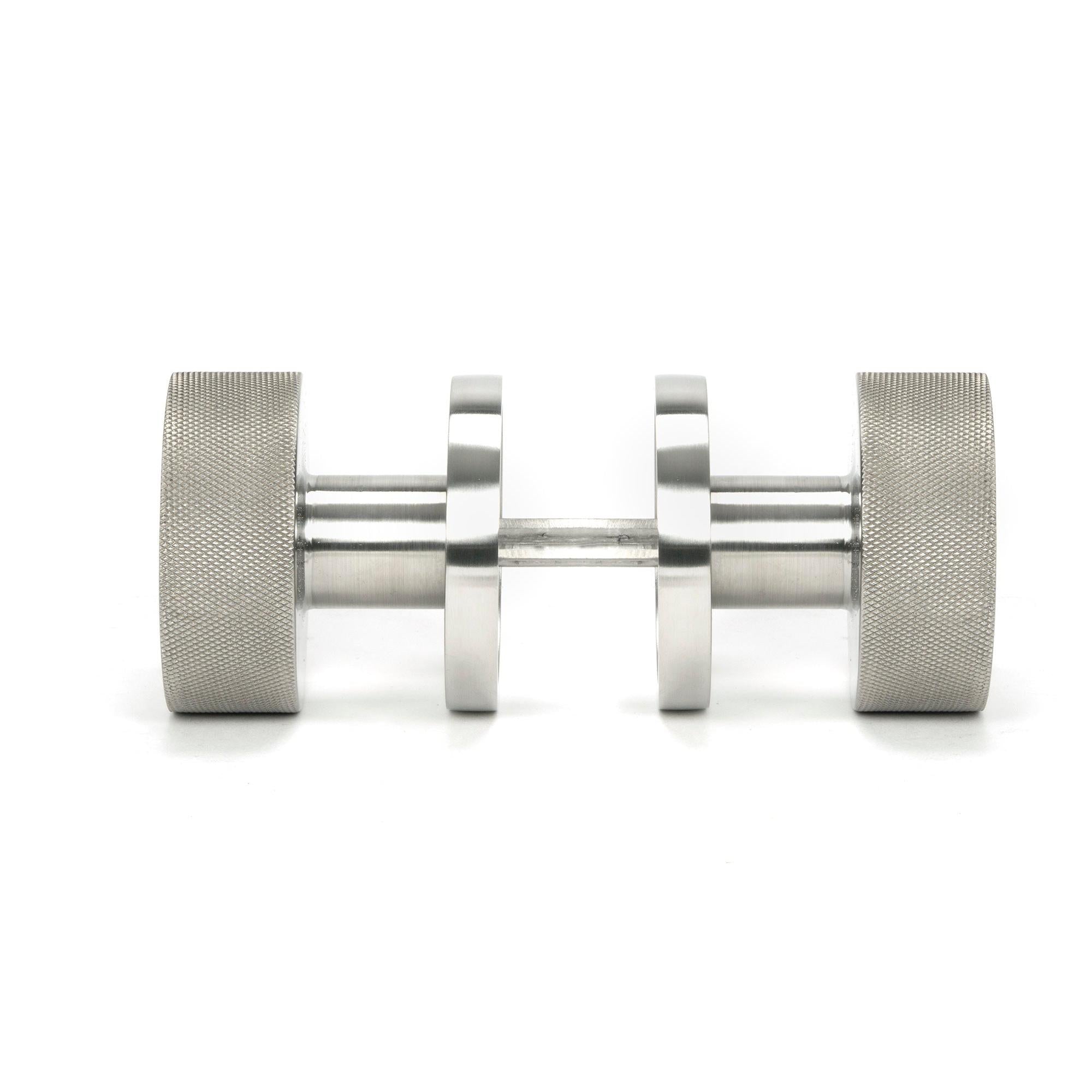Satin Marine SS (316) Brompton Mortice/Rim Knob Set (Plain) | From The Anvil - Mortice Knobs - From The Anvil - Yester Home