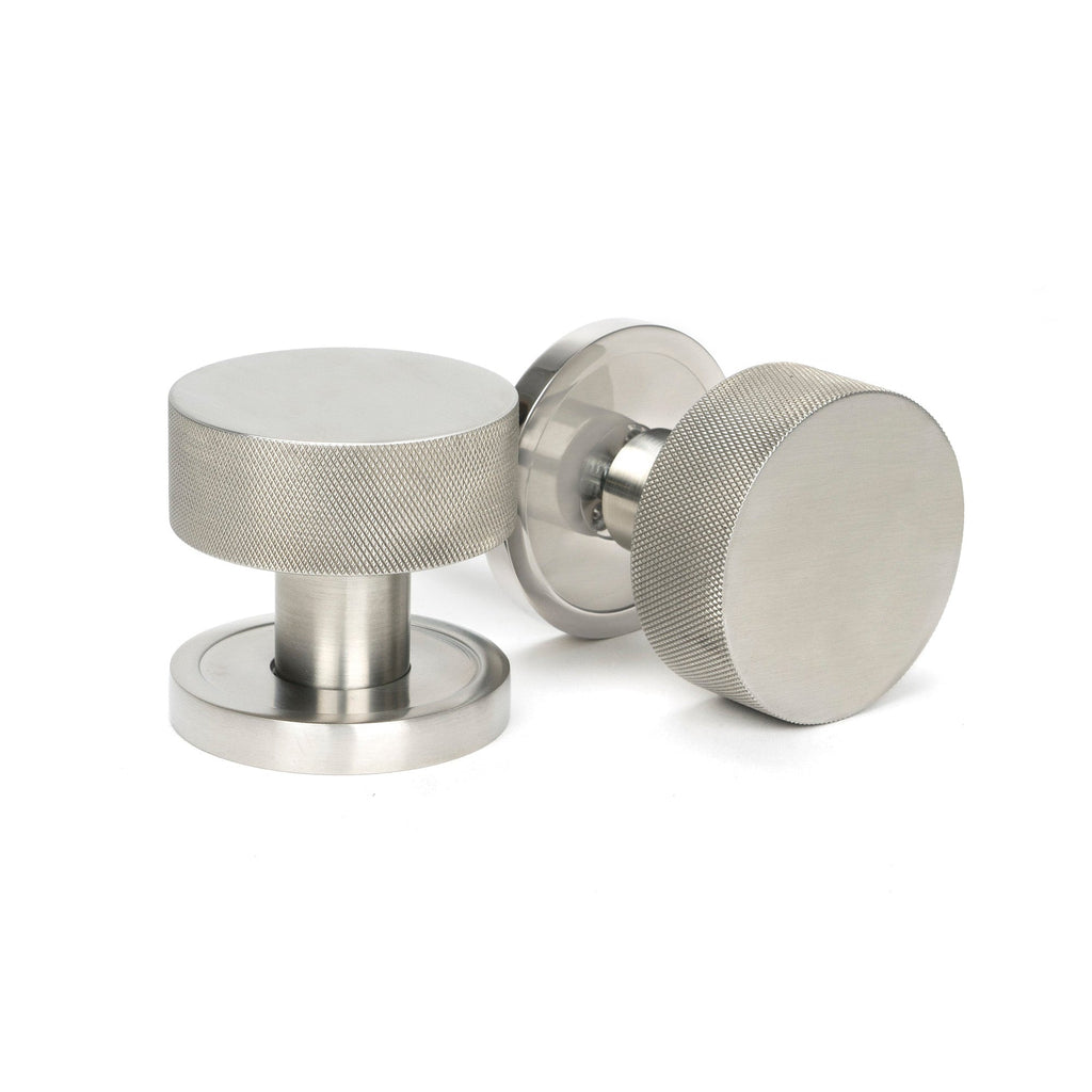 Satin Marine SS (316) Brompton Mortice/Rim Knob Set (Plain) | From The Anvil-Mortice Knobs-Yester Home