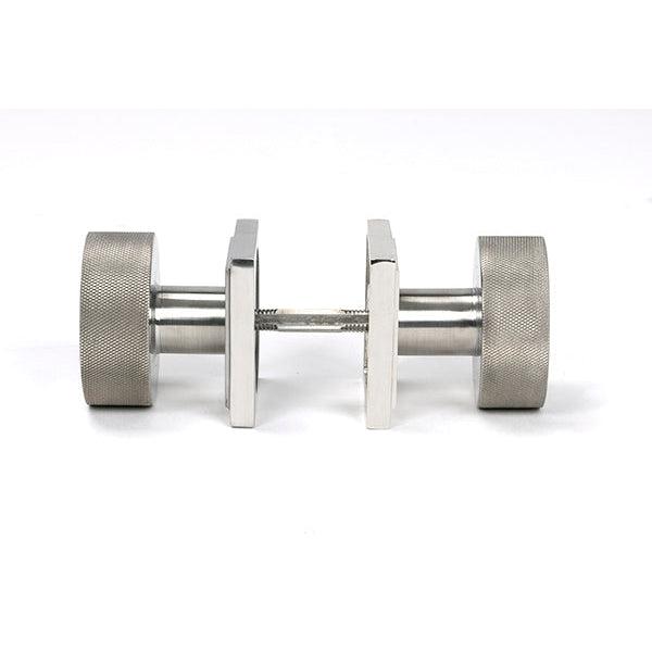 Satin Marine SS (316) Brompton Mortice/Rim Knob Set (Square) | From The Anvil-Mortice Knobs-Yester Home