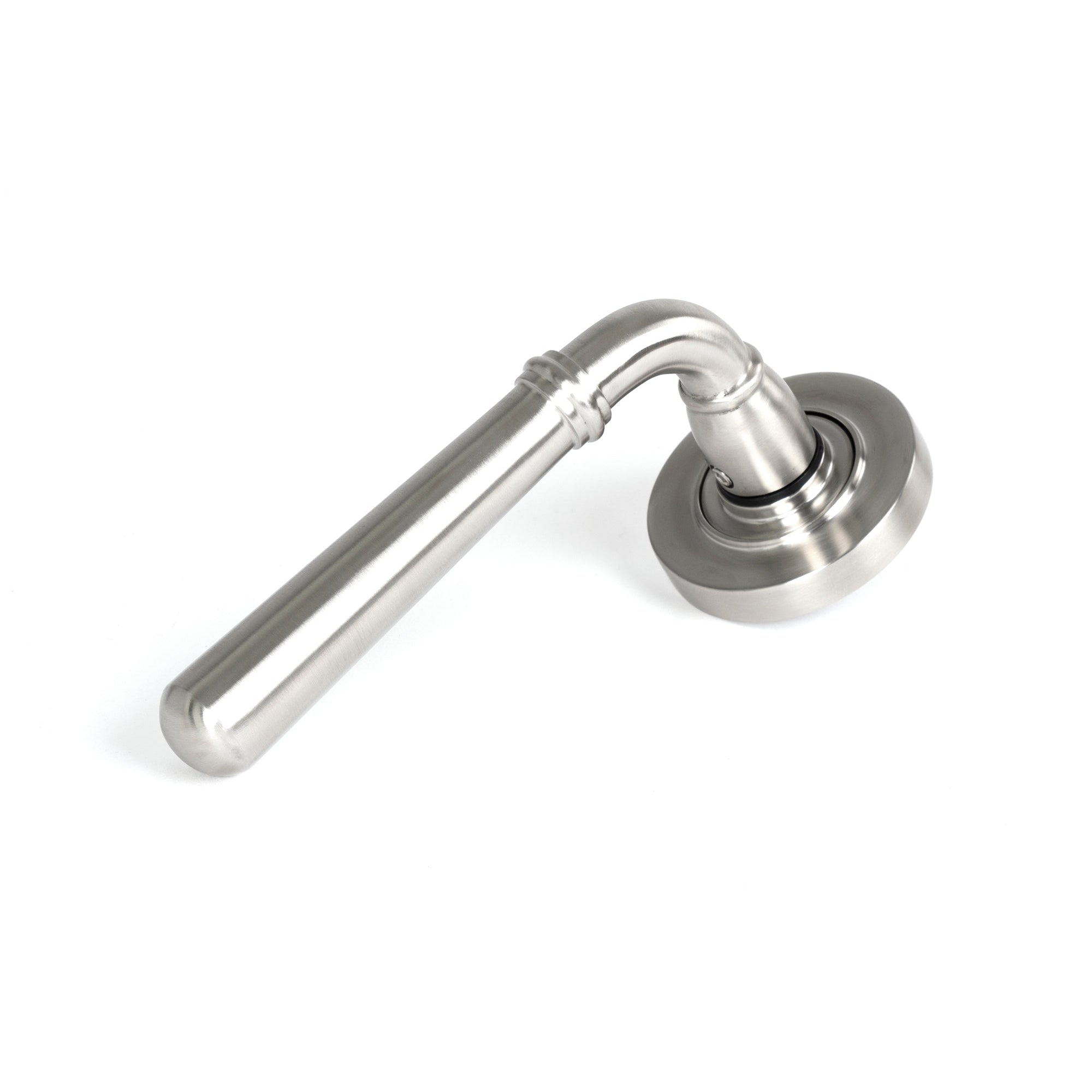 Satin Marine SS (316) Newbury Lever on Rose Set (Plain) - Unsprung | From The Anvil-Concealed-Yester Home