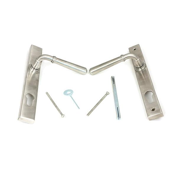 Satin Marine SS (316) Newbury Slimline Lever Espag. Lock Set | From The Anvil-Espagnolette-Yester Home