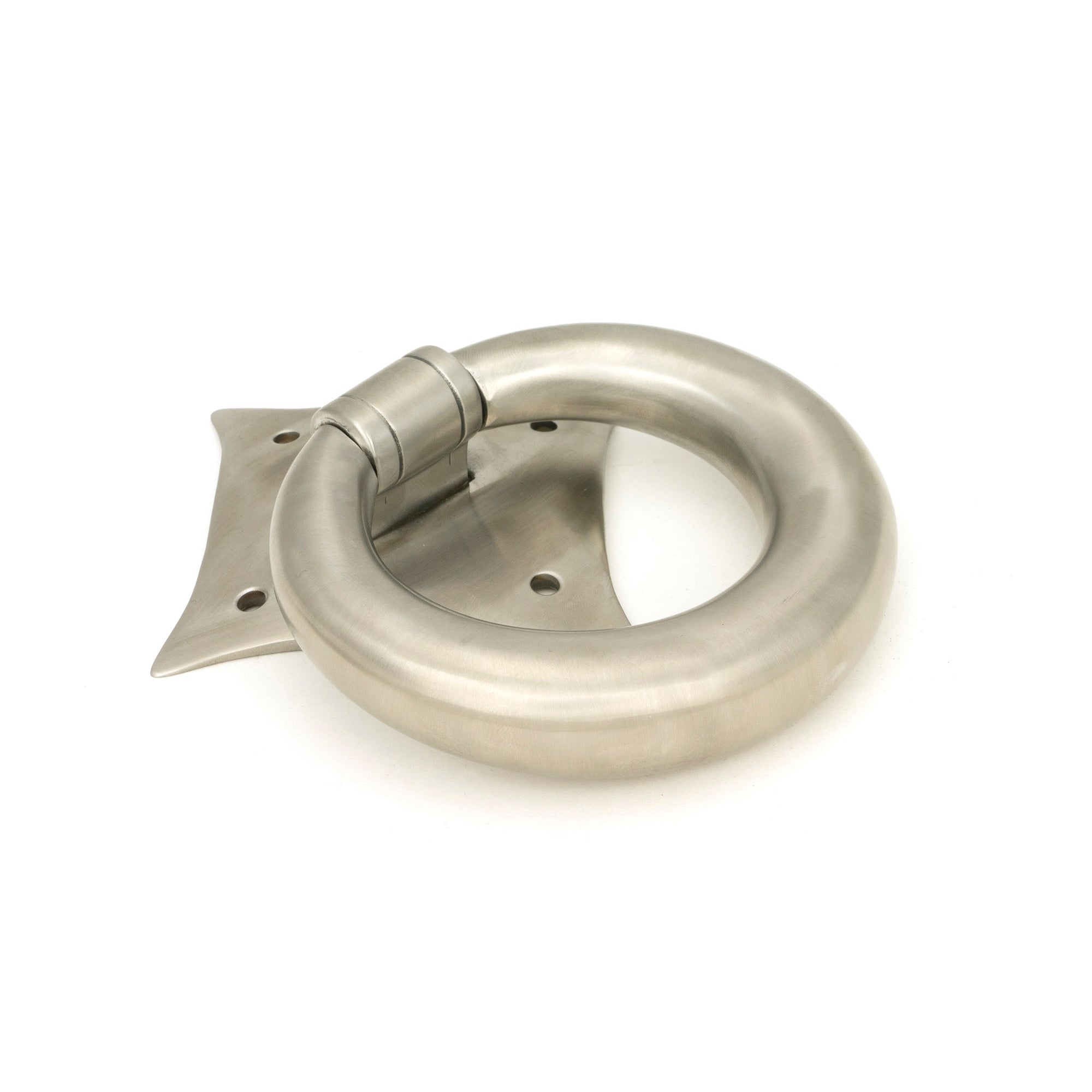 Satin Marine SS (316) Ring Door Knocker | From The Anvil-Surface Fixed Door Knockers-Yester Home