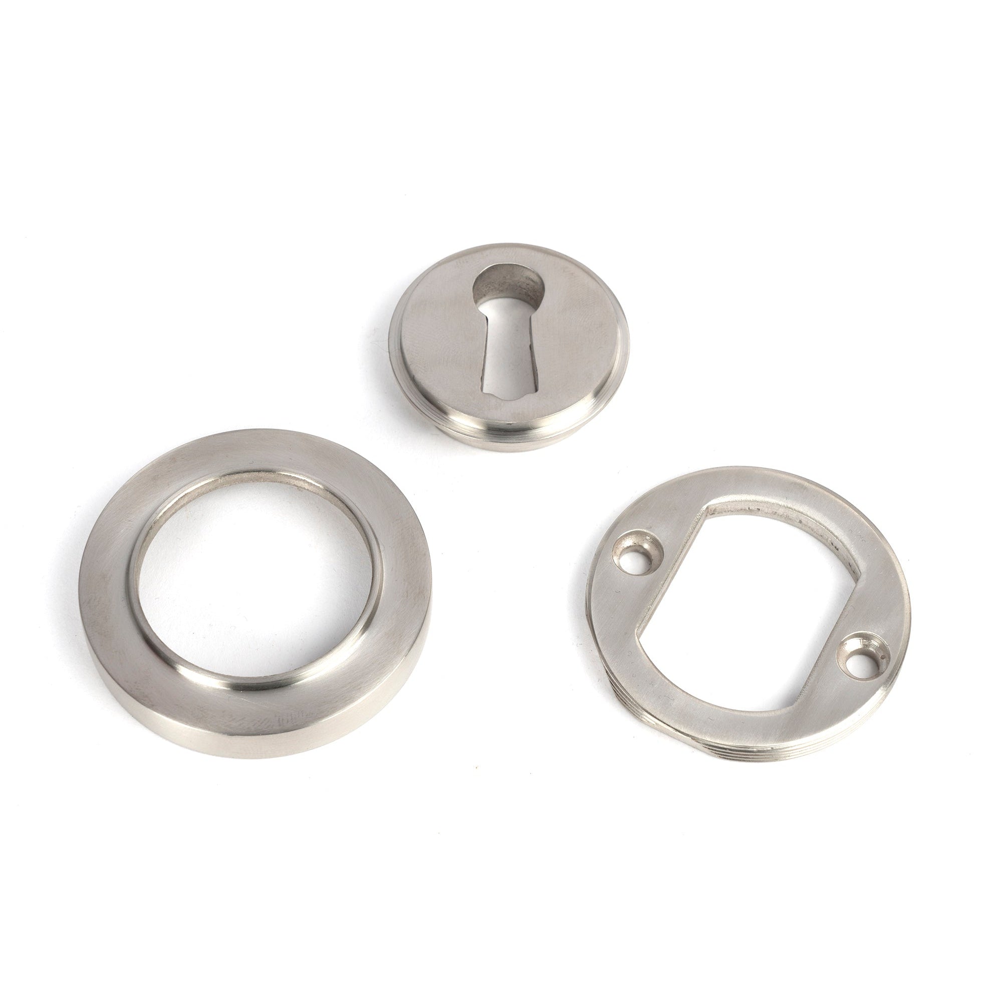 Satin Marine SS (316) Round Escutcheon (Plain) | From The Anvil-Escutcheons-Yester Home