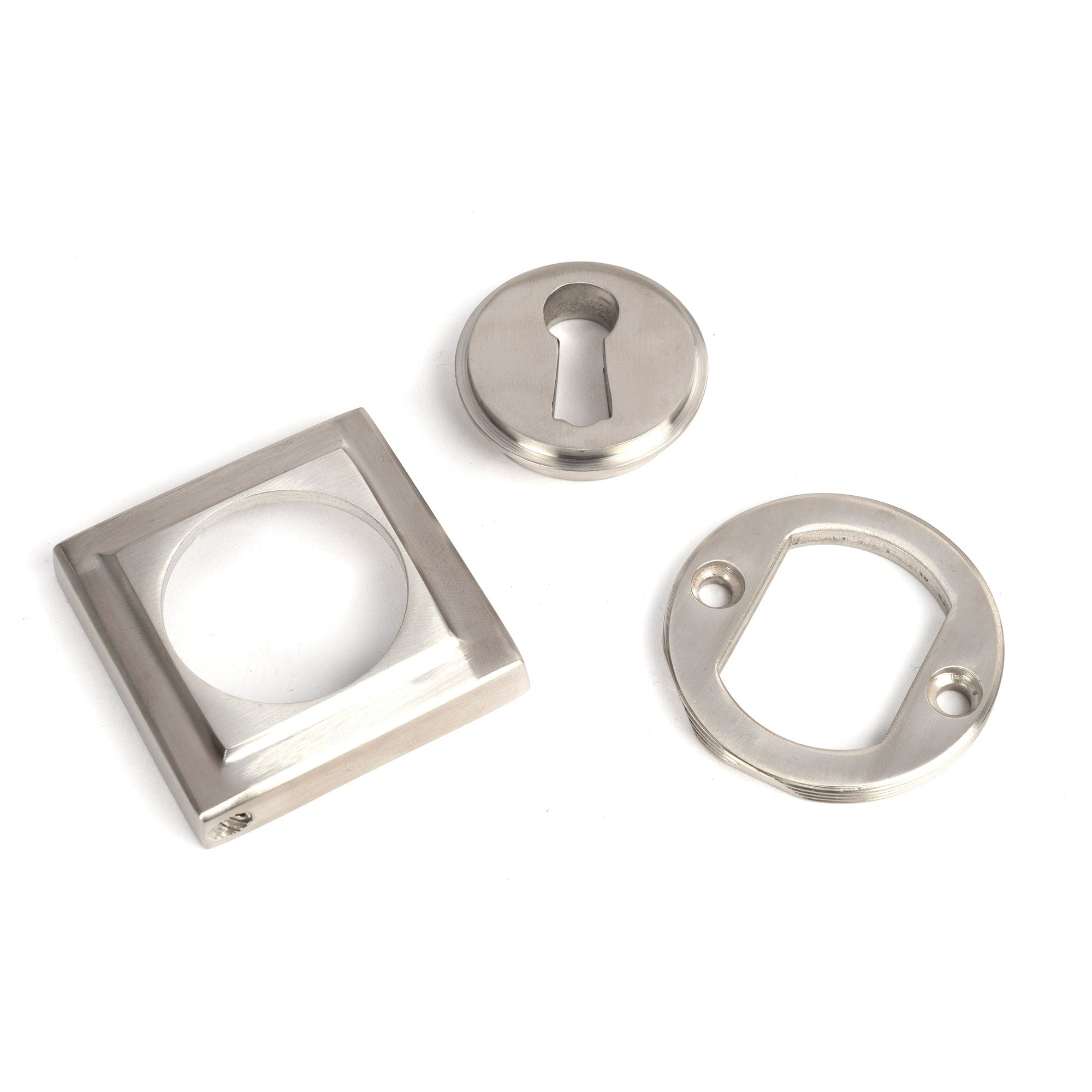 Satin Marine SS (316) Round Escutcheon (Square) | From The Anvil-Escutcheons-Yester Home