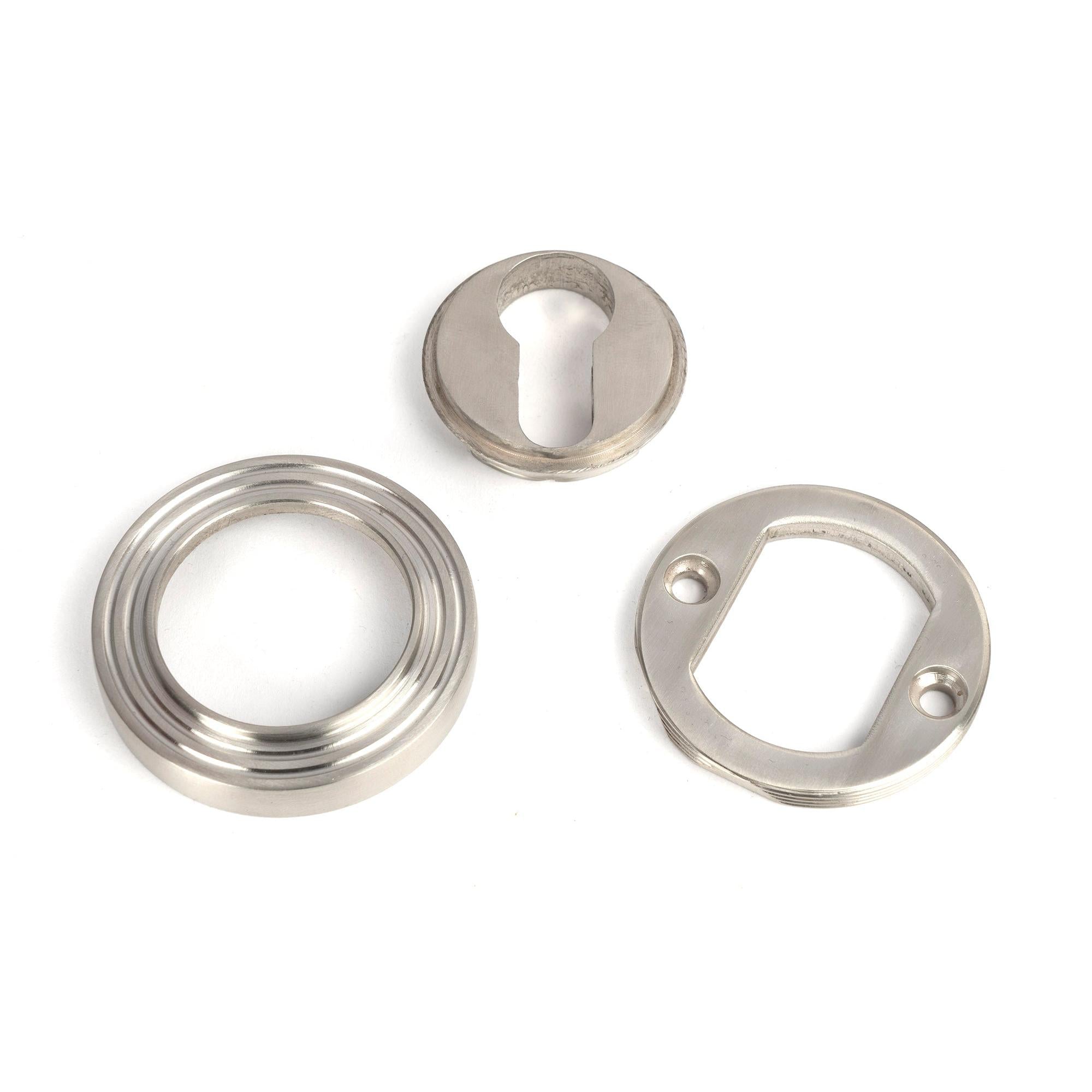 Satin Marine SS (316) Round Euro Escutcheon (Beehive) | From The Anvil - Euro Escutcheons - From The Anvil - Yester Home