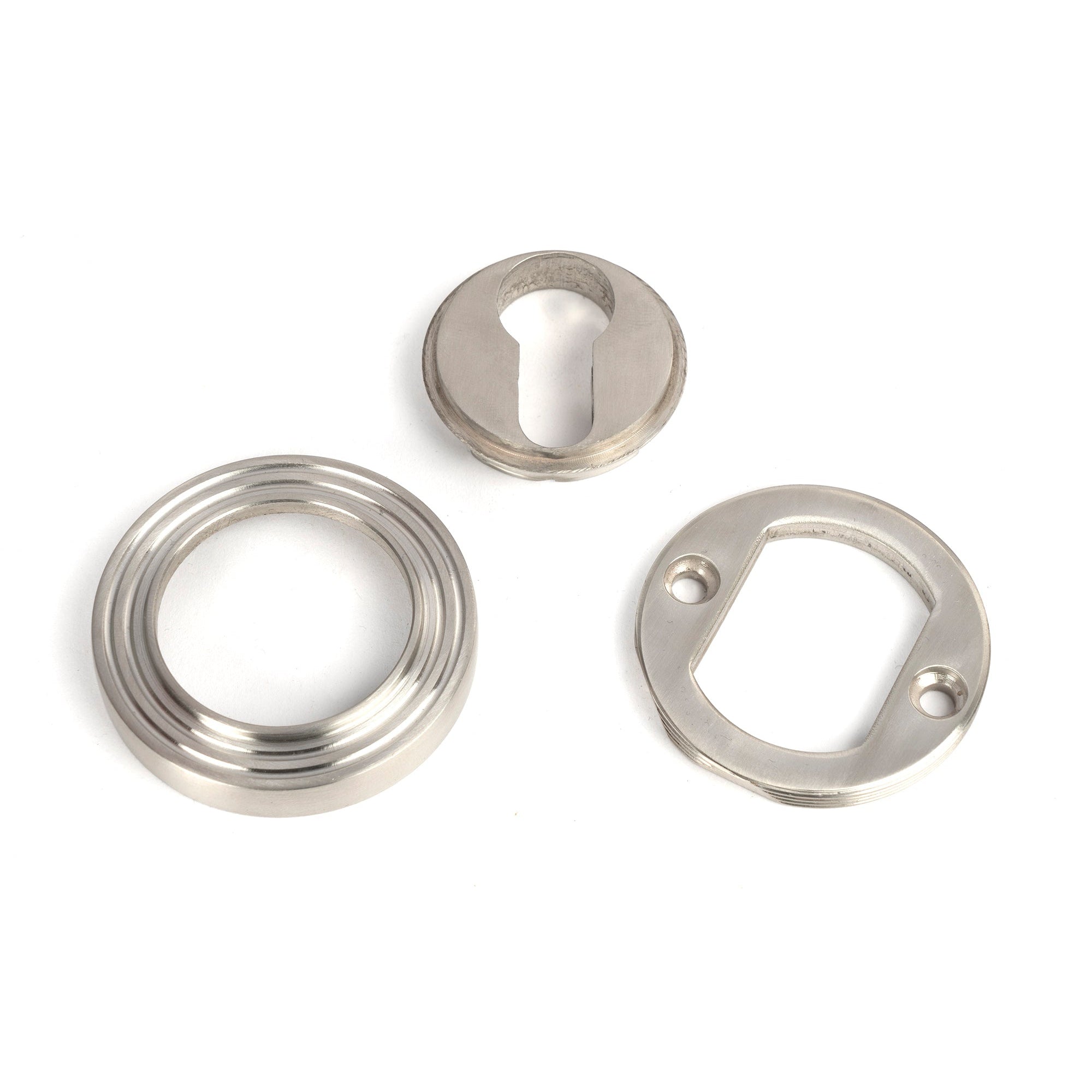 Satin Marine SS (316) Round Euro Escutcheon (Beehive) | From The Anvil-Euro Escutcheons-Yester Home