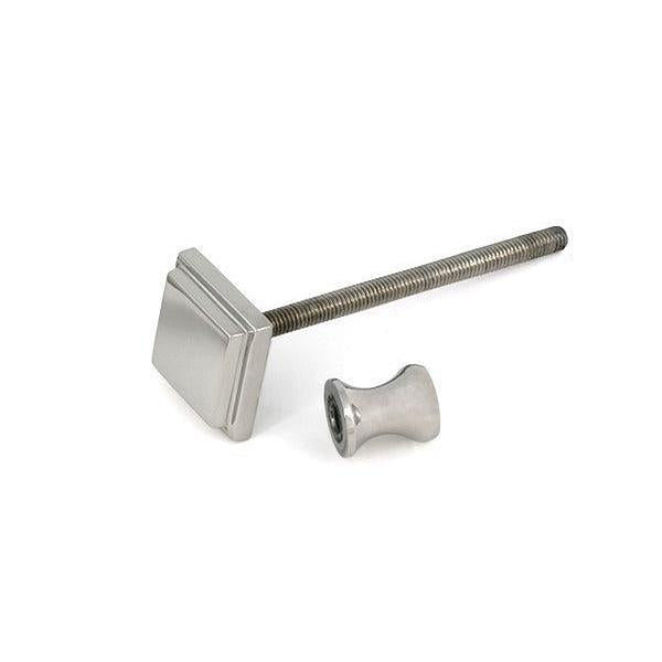 Satin Marine SS (316) Slimline Art Deco Door Knocker - Bolt-Through Door Knockers - From The Anvil - Yester Home