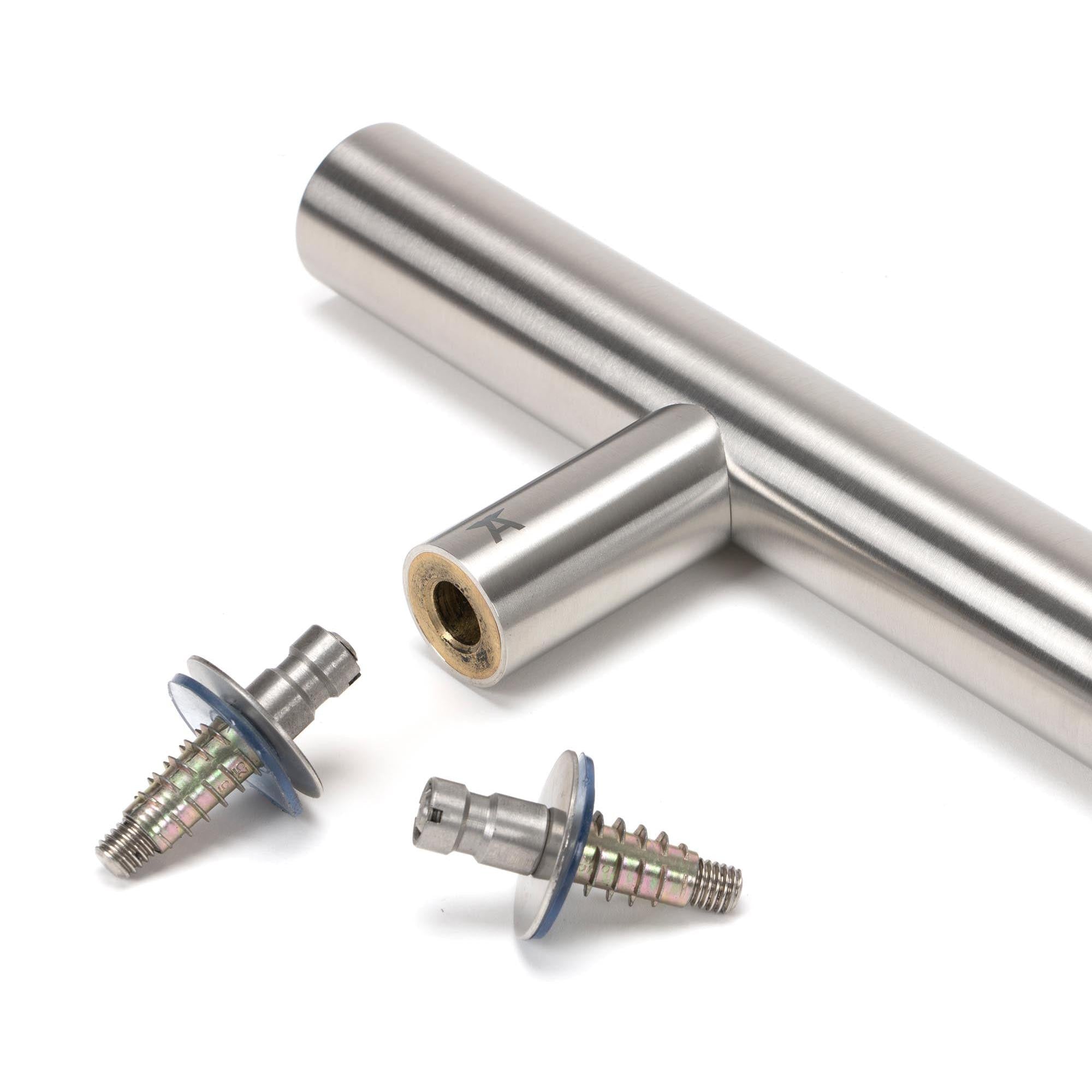 Satin SS (304) 50mm Secret Fixings for T Bar (2) | From The Anvil - Door Pull Handles - From The Anvil - Yester Home