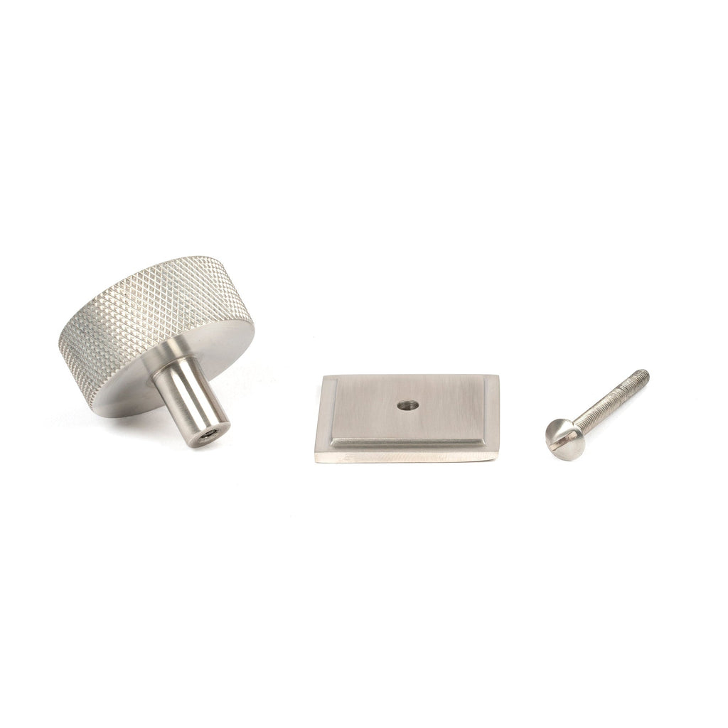 Satin SS (304) Brompton Cabinet Knob - 38mm (Square) | From The Anvil-Cabinet Knobs-Yester Home