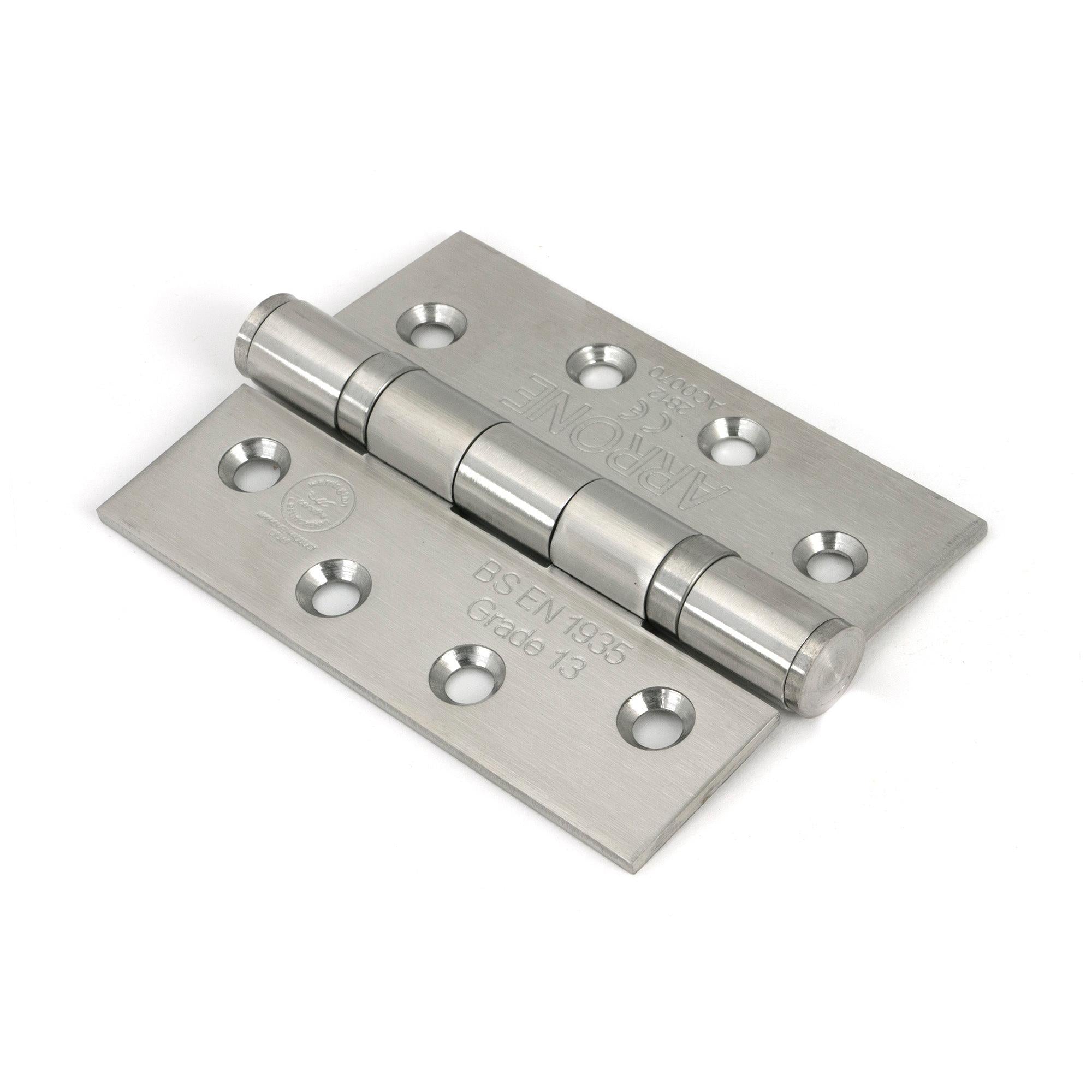 Satin SS 4" Ball Bearing Butt Hinge (pair) F/R | From The Anvil - Butt Hinges - From The Anvil - Yester Home