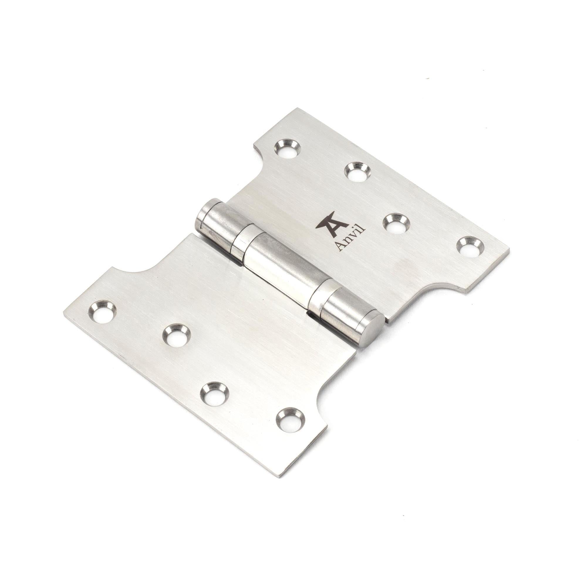 Satin SS 4" x 3" x 5" Parliament Hinge (pair) | From The Anvil - Parliament Hinges - From The Anvil - Yester Home