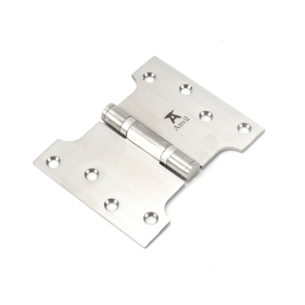 Satin SS 4" x 3" x 5" Parliament Hinge (pair) | From The Anvil-Parliament Hinges-Yester Home