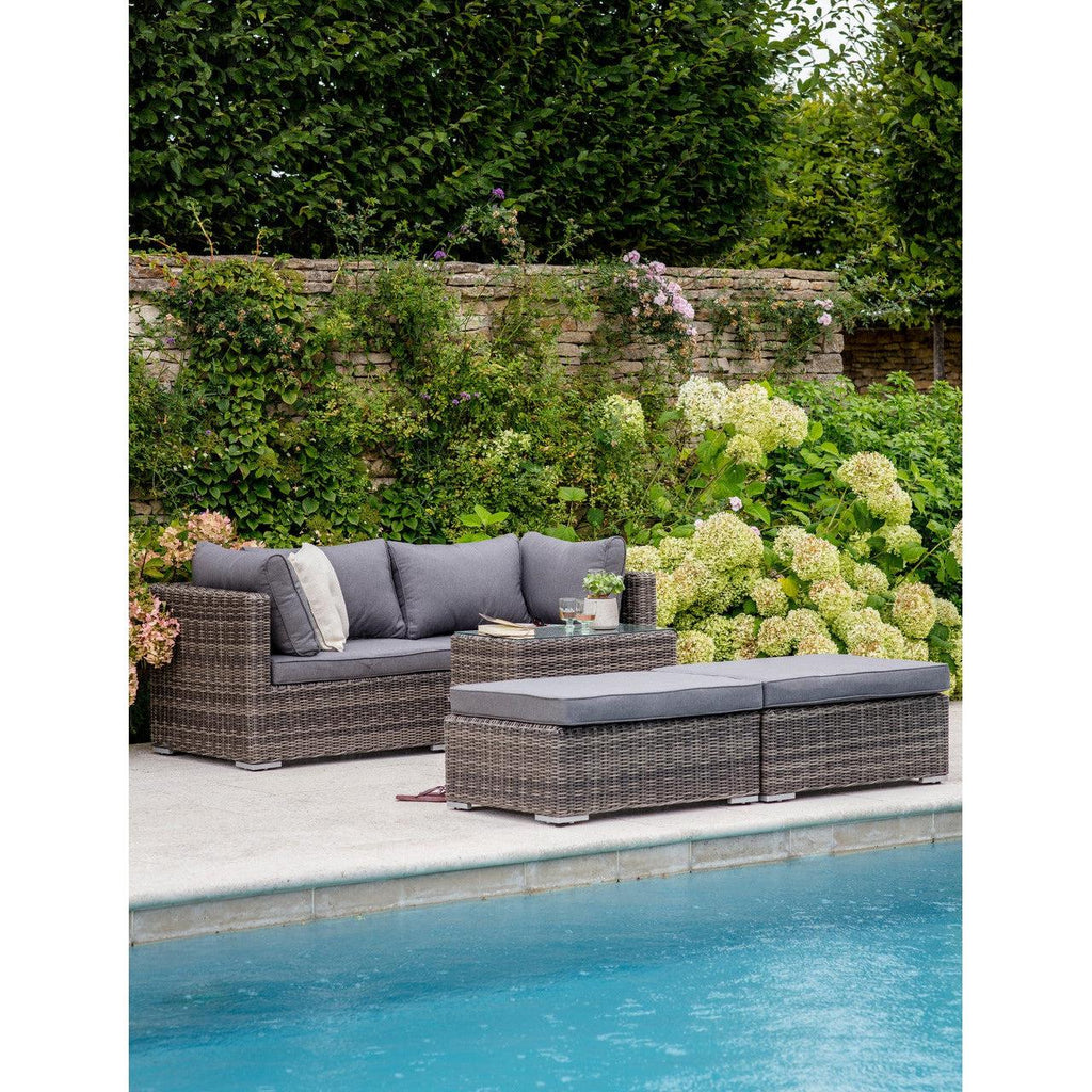 Selborne Double Lounger Set - PE Rattan-Outdoor Chairs & Loungers-Yester Home