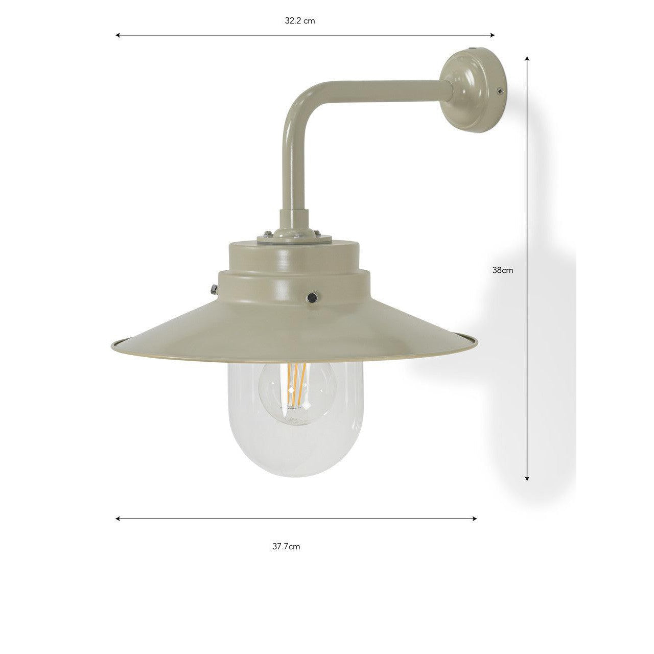 Semington Wall Light | Clay | Steel - Outdoor Lighting - Garden Trading - Yester Home