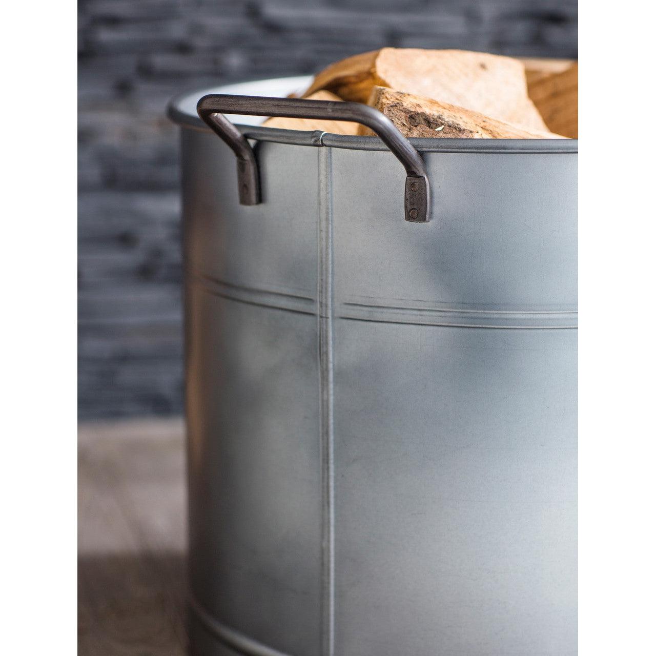 Set of 2 Buckets - Galvanised Steel-Pots, Planters & Troughs-Yester Home